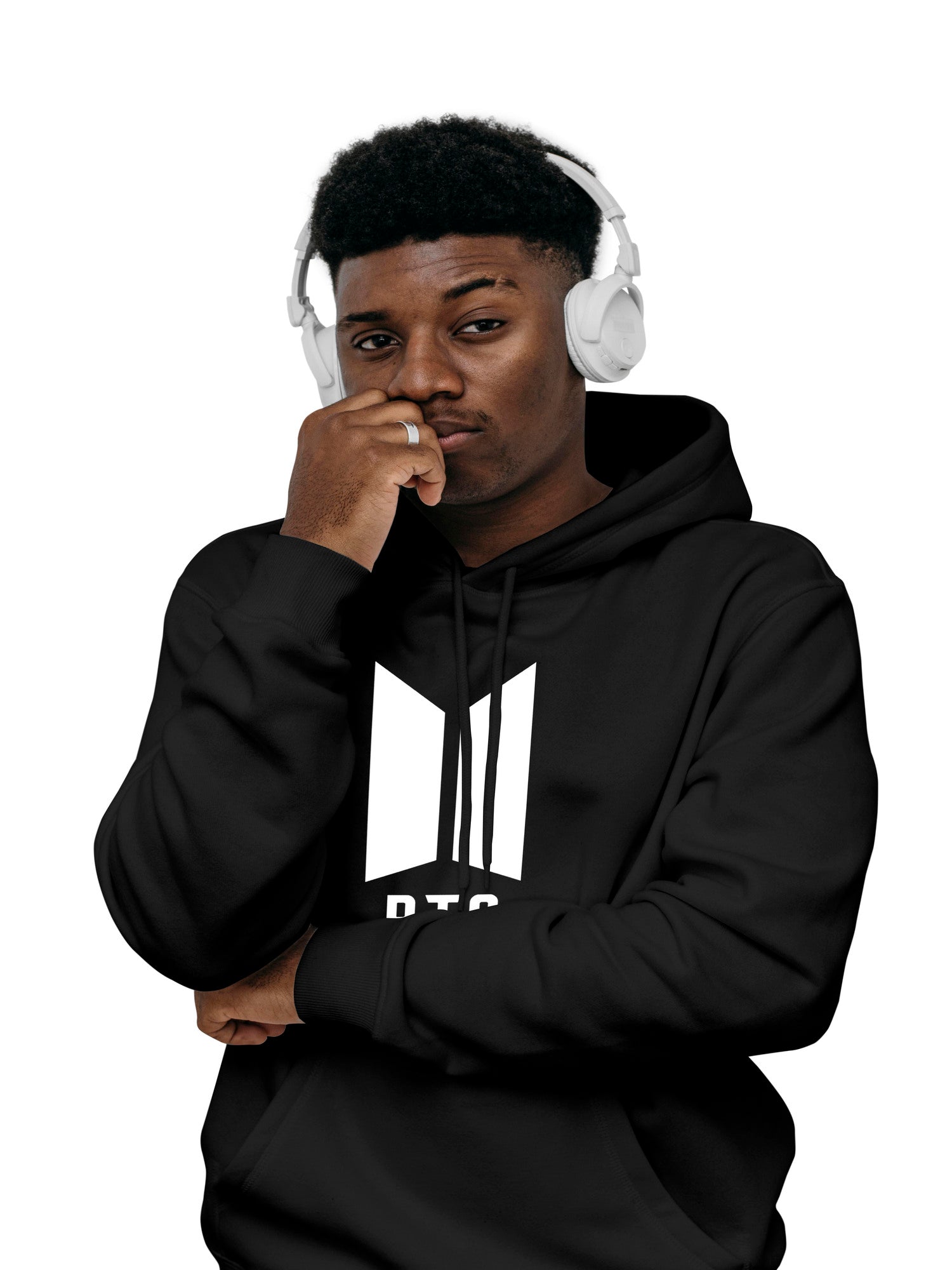 Mens Cotton Black Hoodies