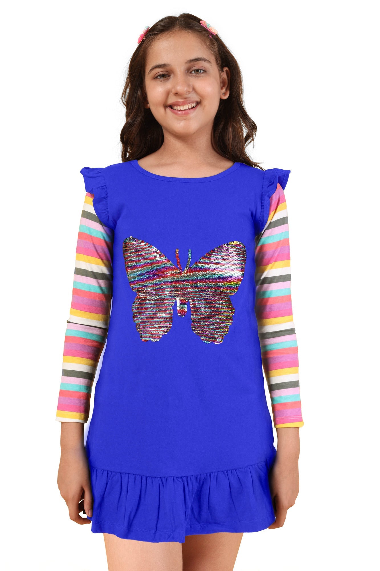 Long t-Shirt for Girls Full Sleeve Tops RoyalBlue