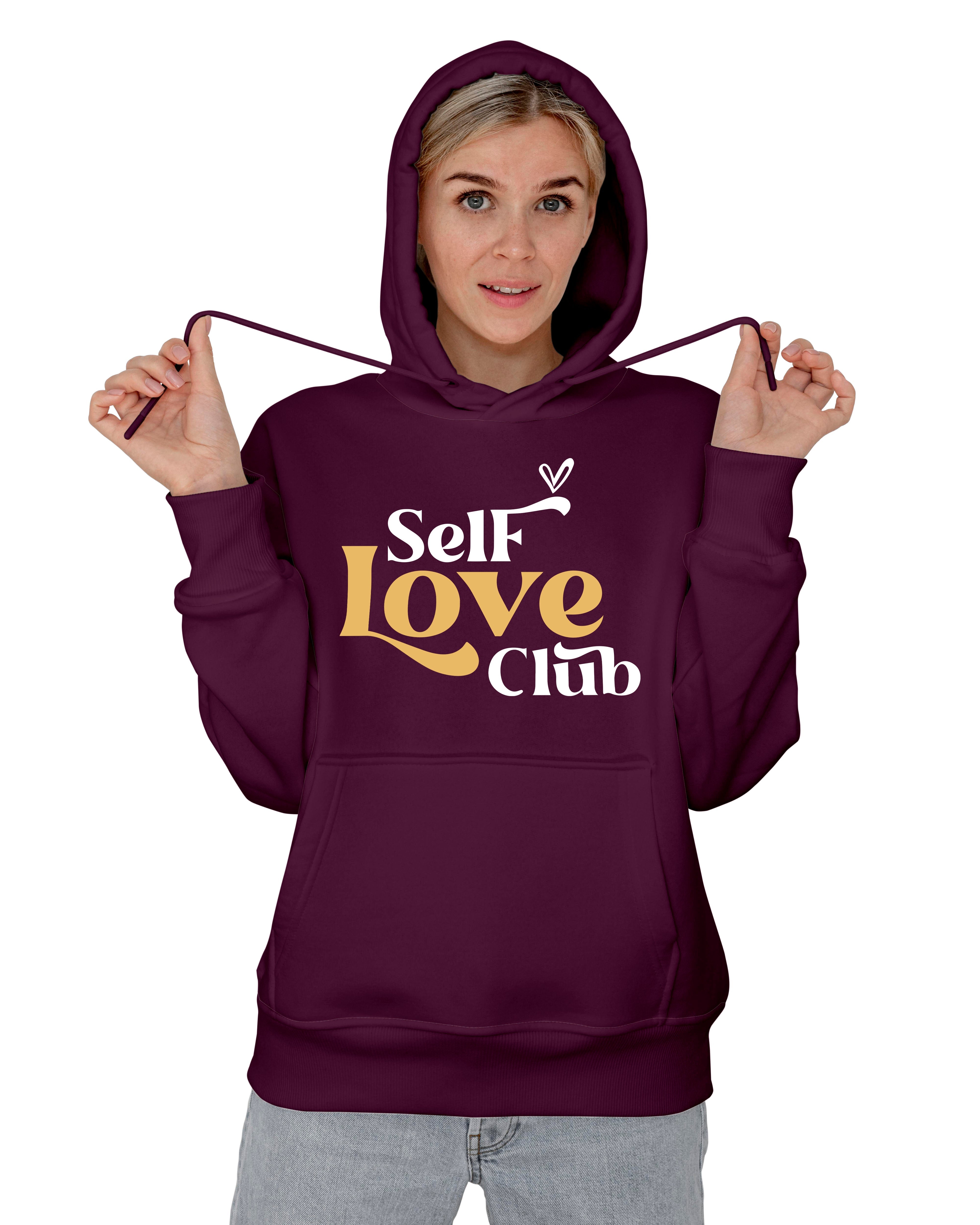 Self Love : Regular Fit Hoodie | Brown