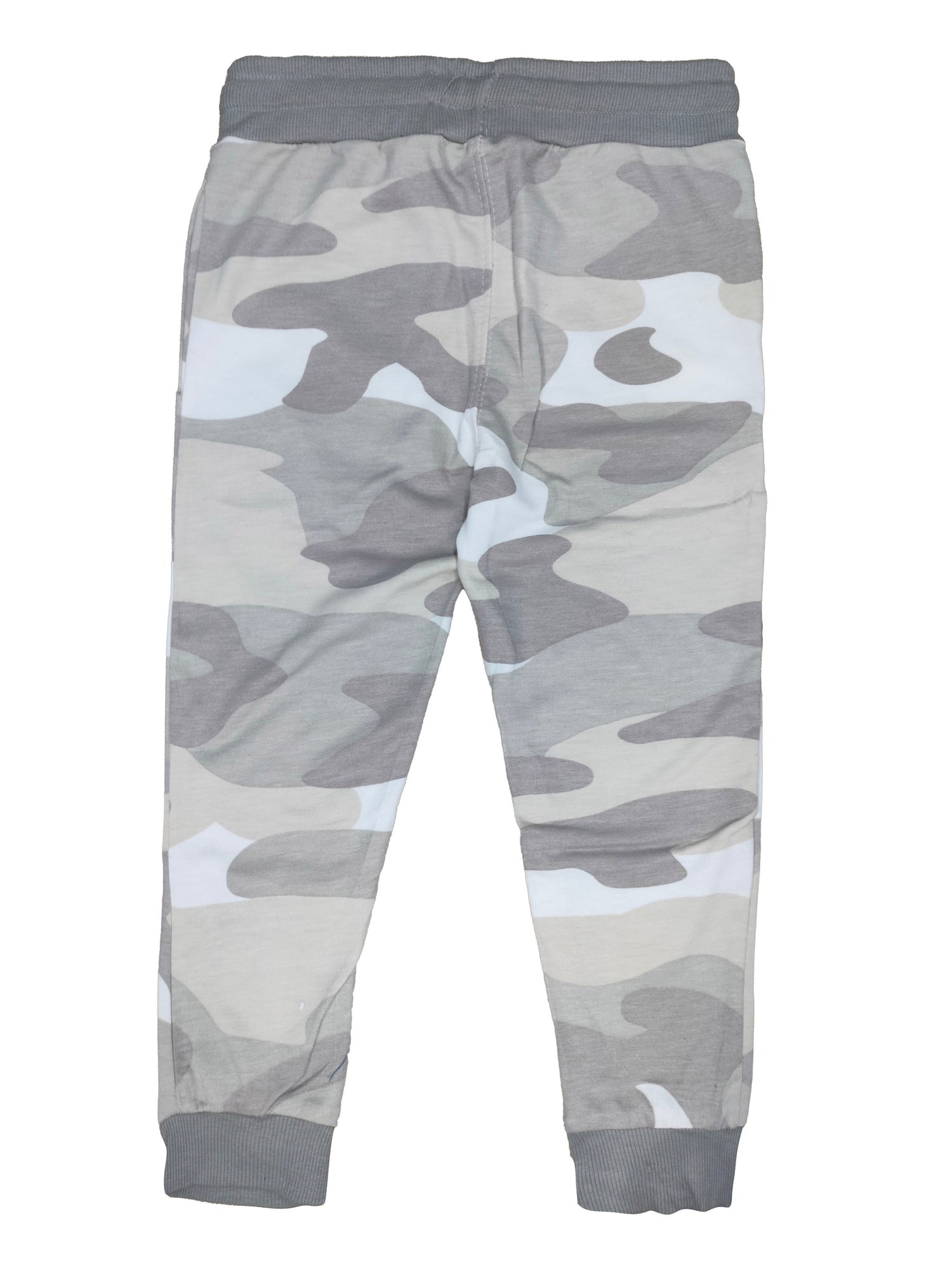 Girls Cotton Printed Camouflage Track Pants - Black