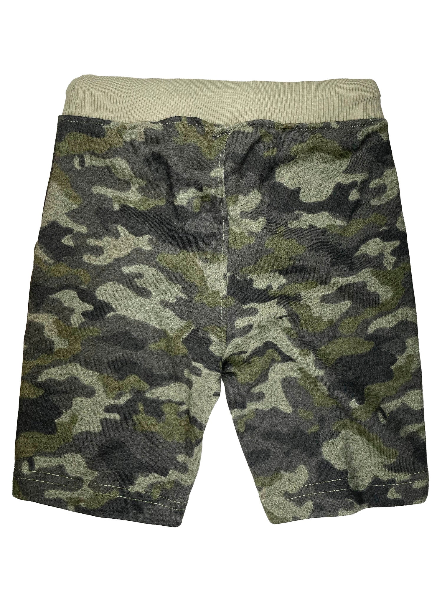 Boys Onlimits Cotton Printed Green Camouflage Shorts