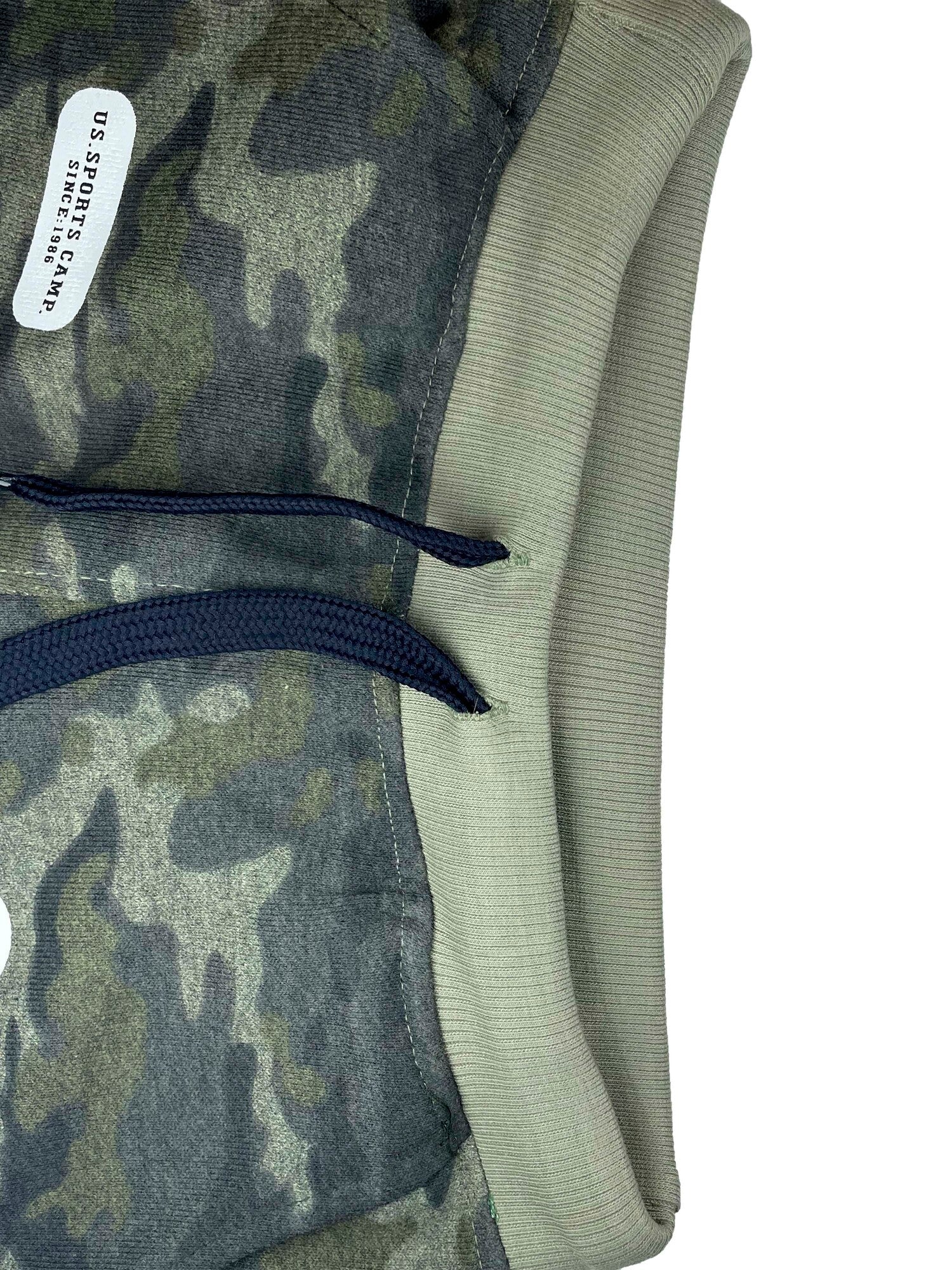 Boys Onlimits Cotton Printed Green Camouflage Shorts