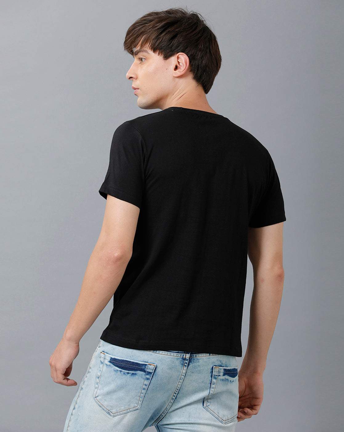 Mens Printed Multicolor Black3 T-Shirt