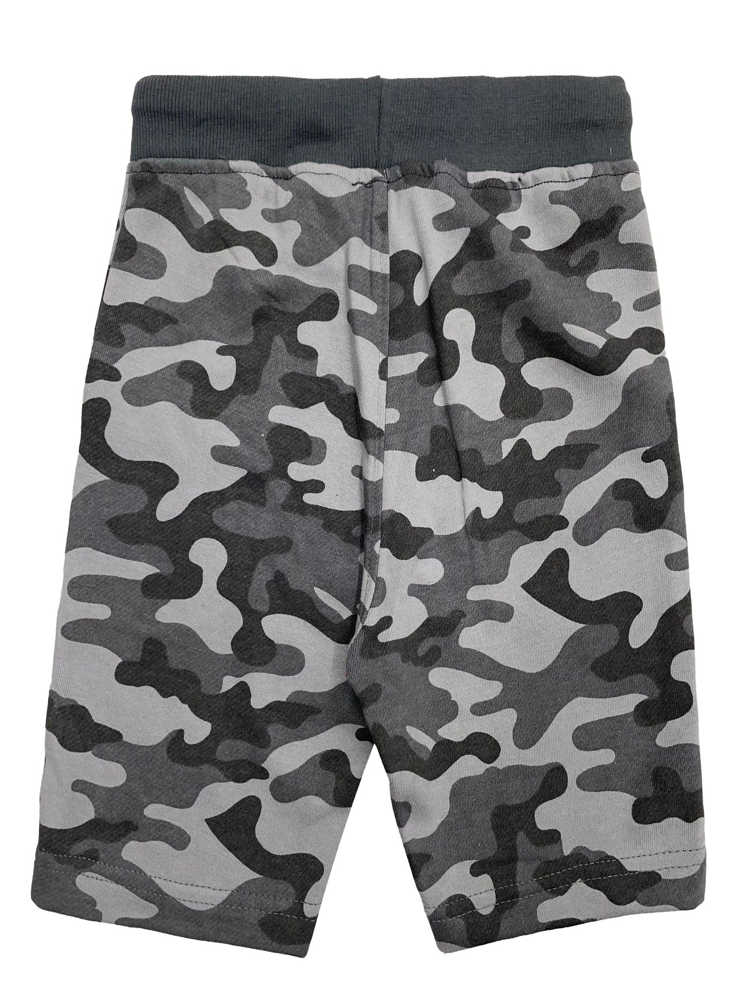 Boys Onlimits Cotton Printed Light Grey Camouflage Shorts