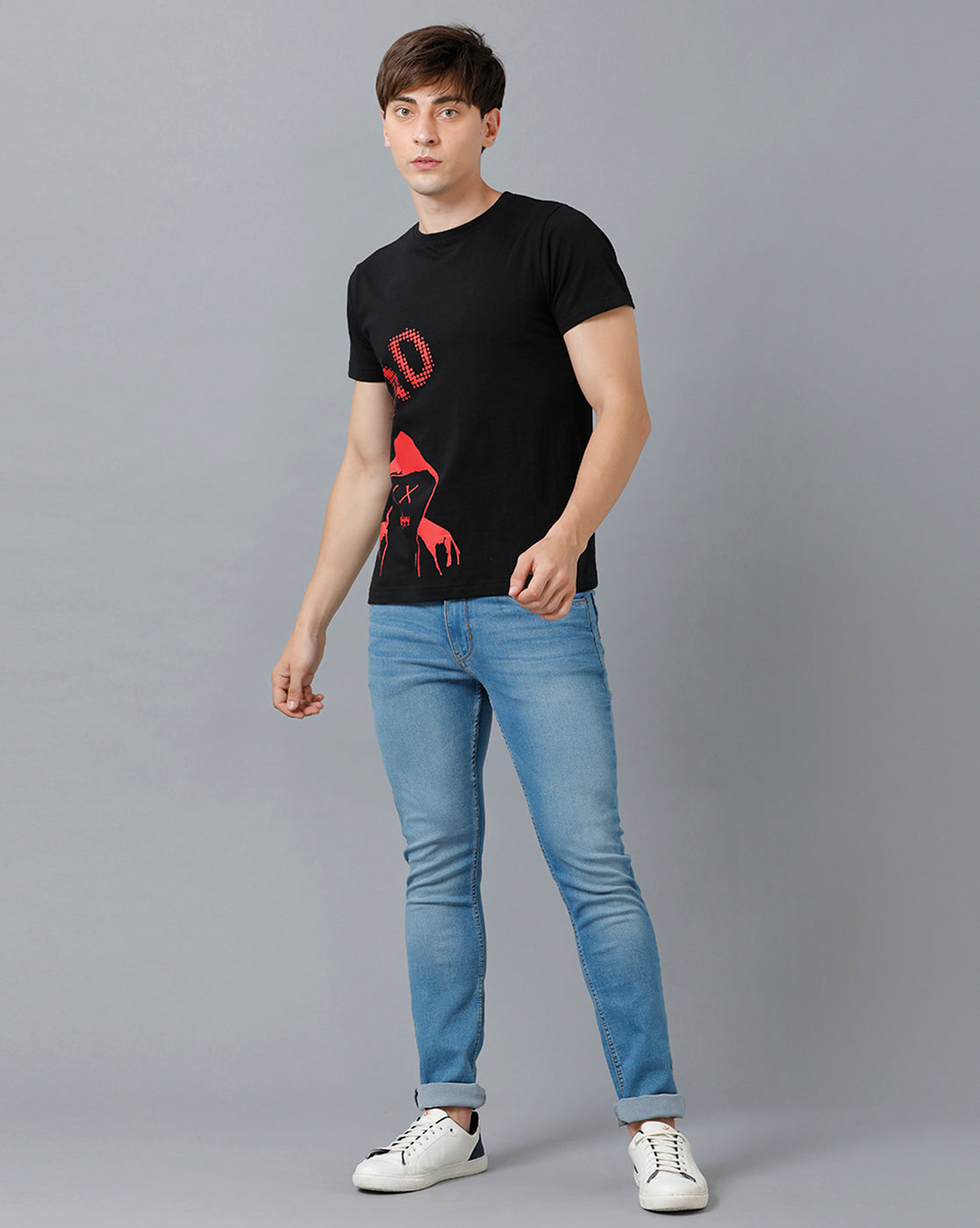 Mens Printed Multicolor Black6 T-Shirt