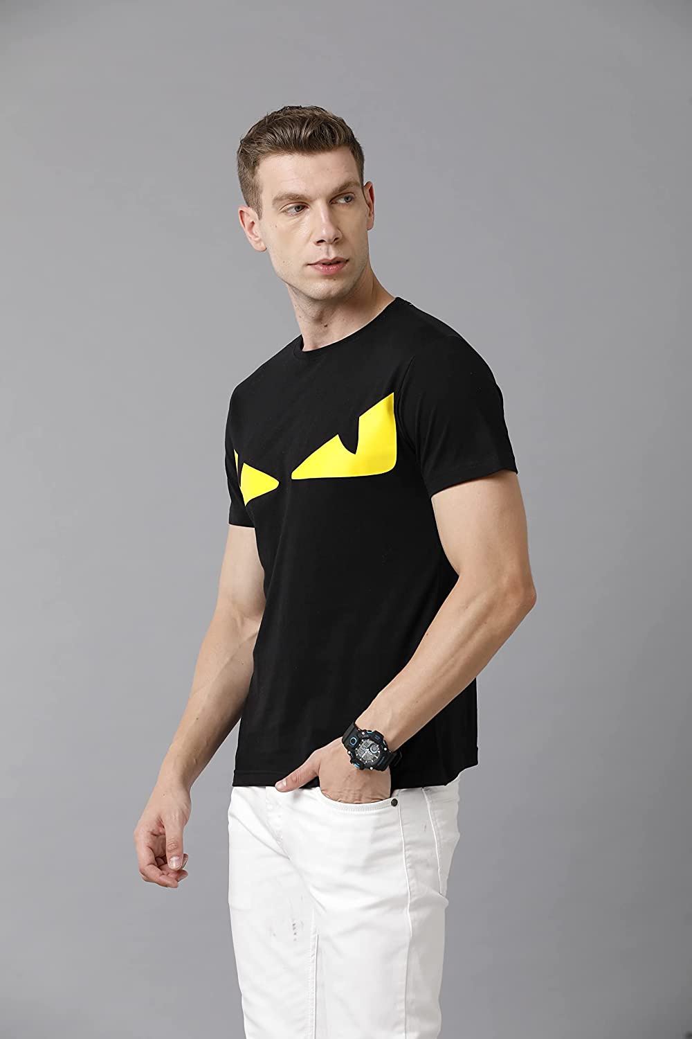 Mens Printed Multicolor Black7 T-Shirt