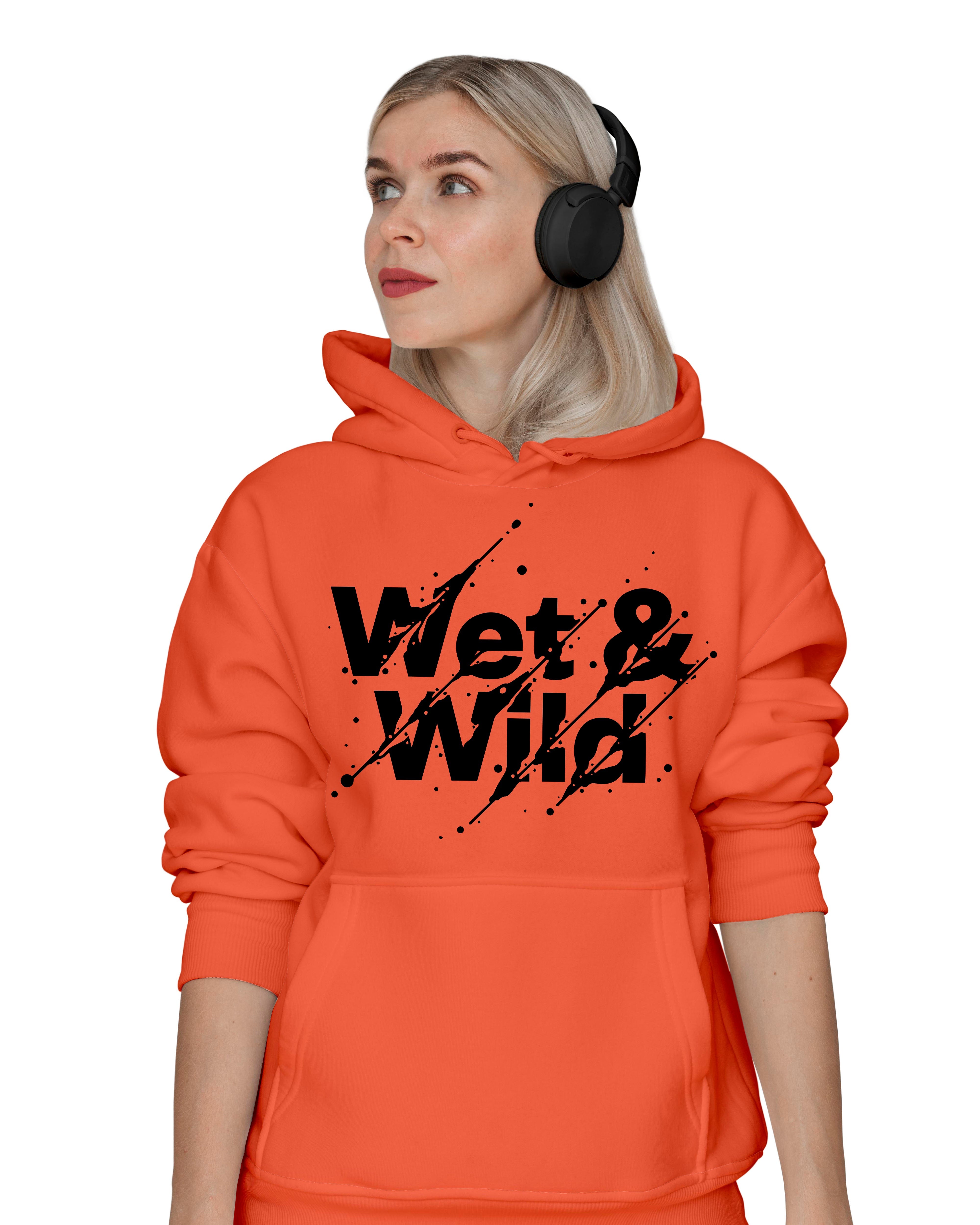 Wet & wild : Regular Fit Hoodie | Orange