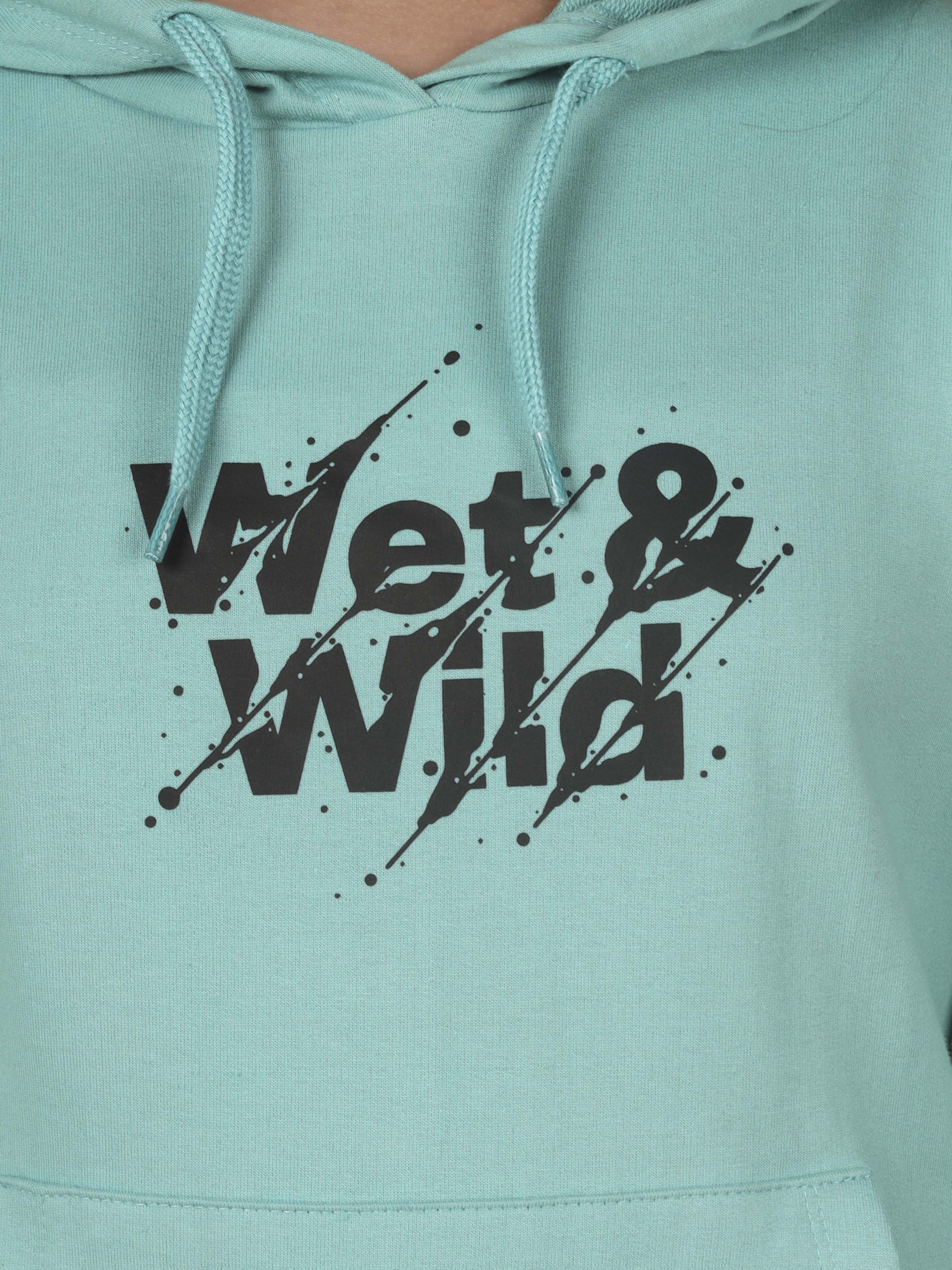 Girls Cotton Hooded Neck Hoodies - Sky Blue