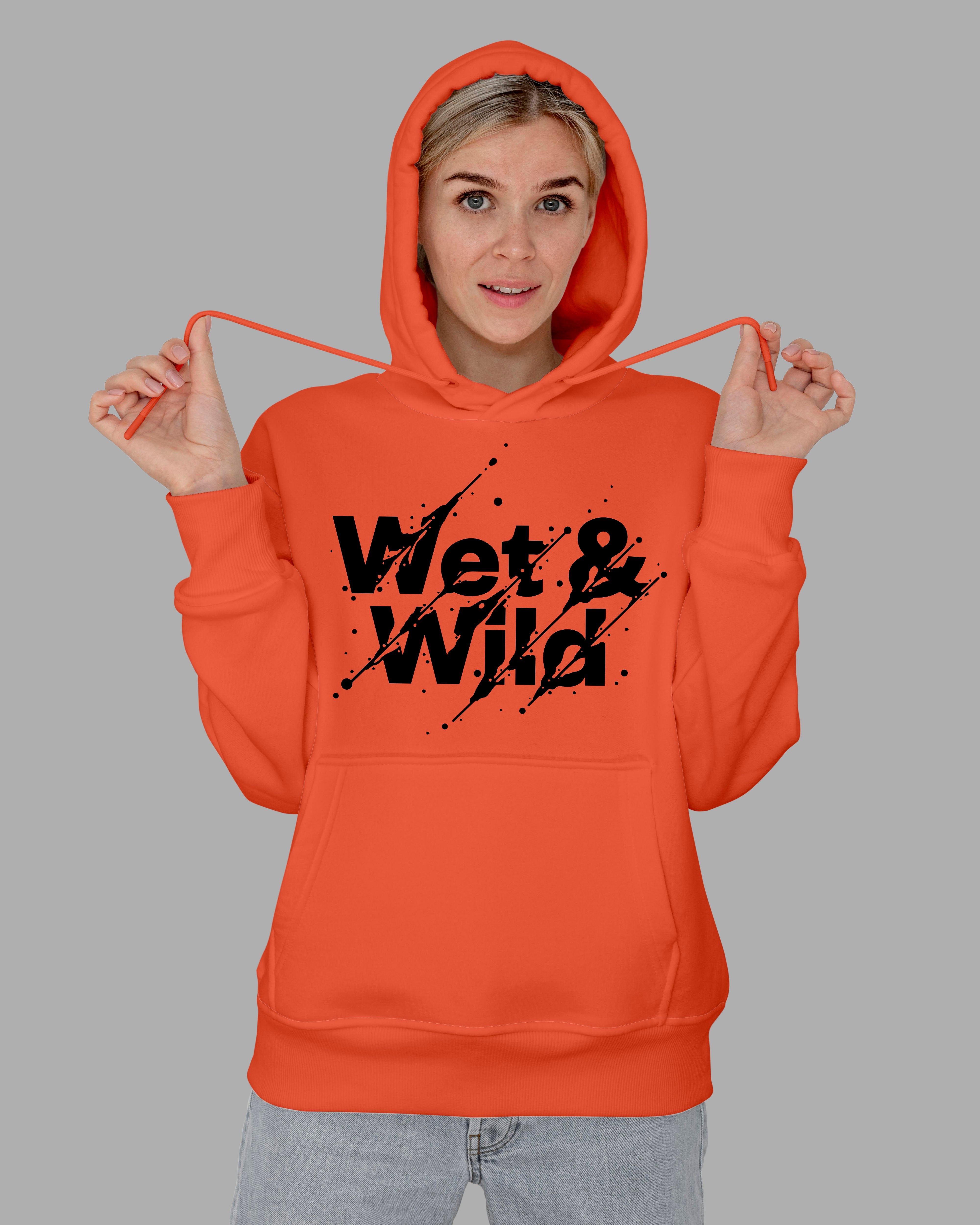Wet & wild : Regular Fit Hoodie | Orange