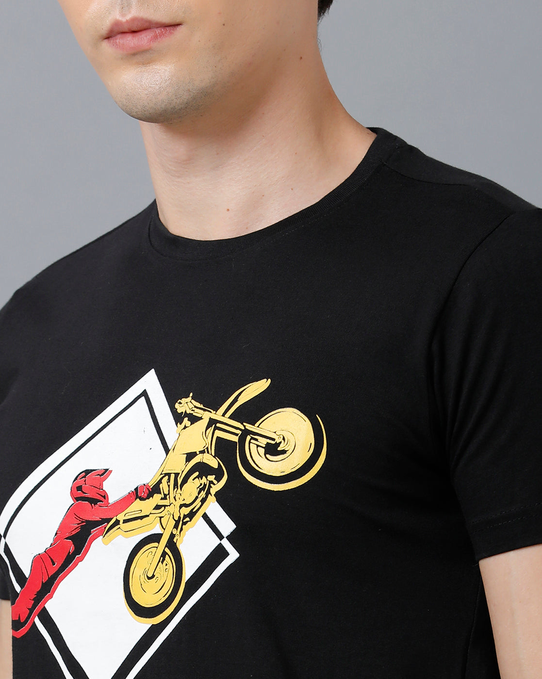 Mens Printed Multicolor Black2 T-Shirt