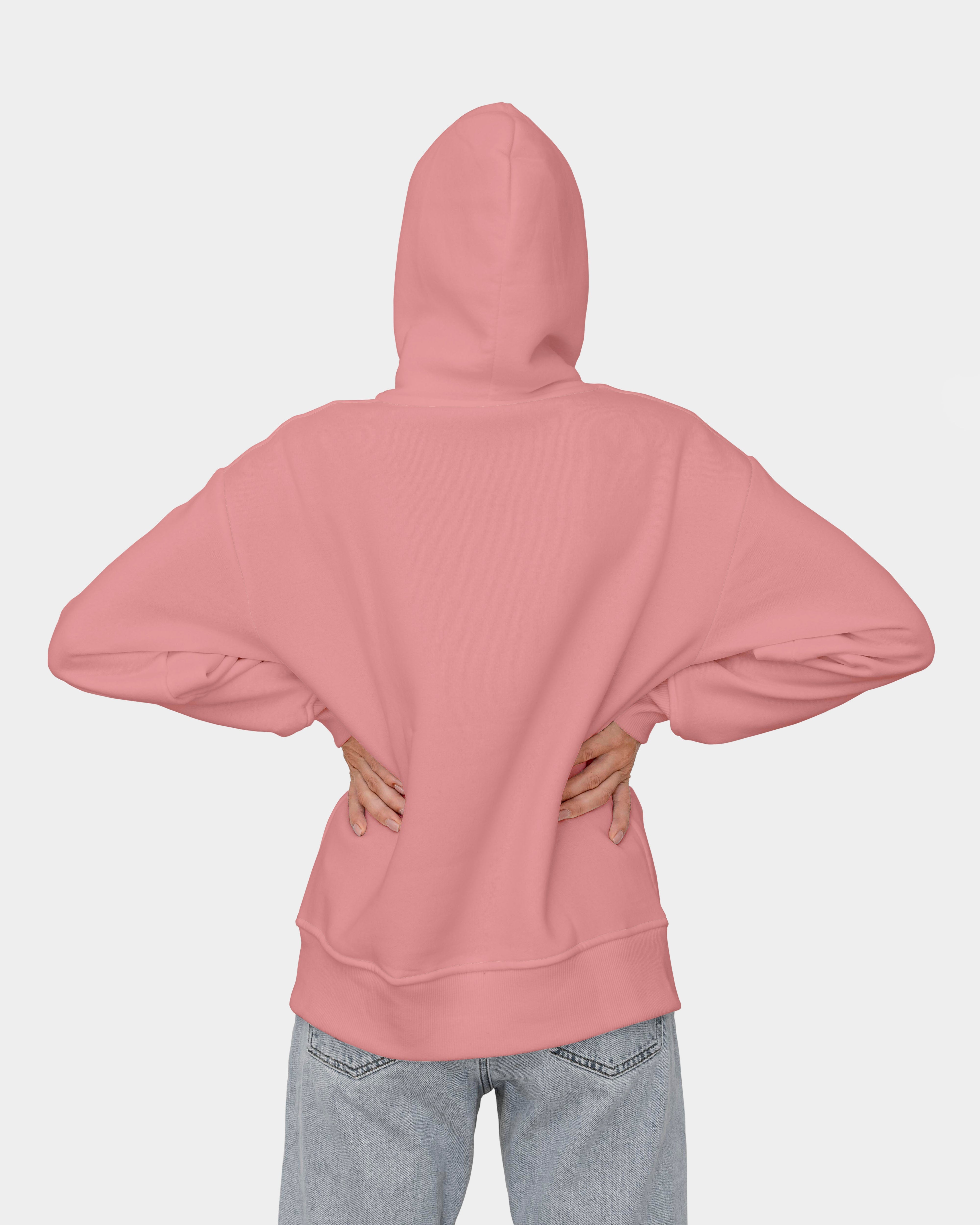 Womens Cotton Pink Hoodies - Pink