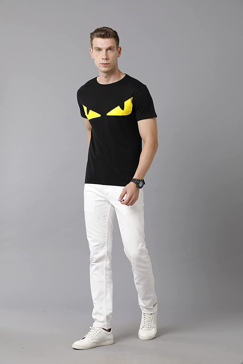 Mens Printed Multicolor Black7 T-Shirt