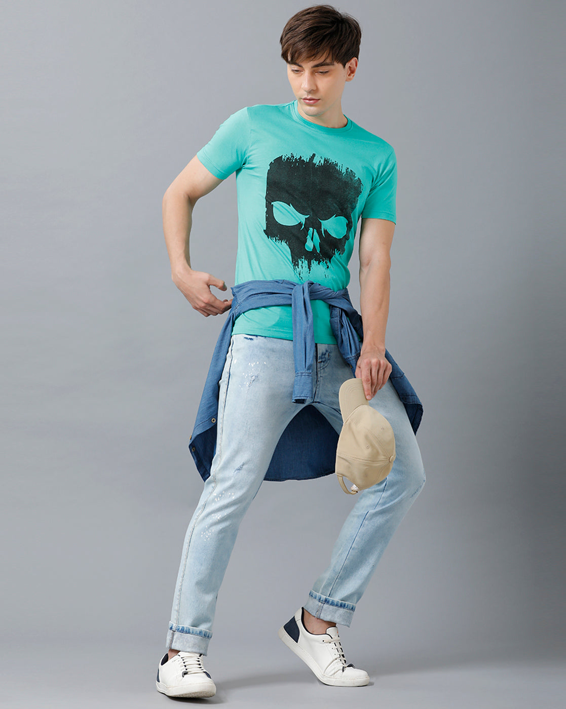 Mens Printed Multicolor Green3 T-Shirt