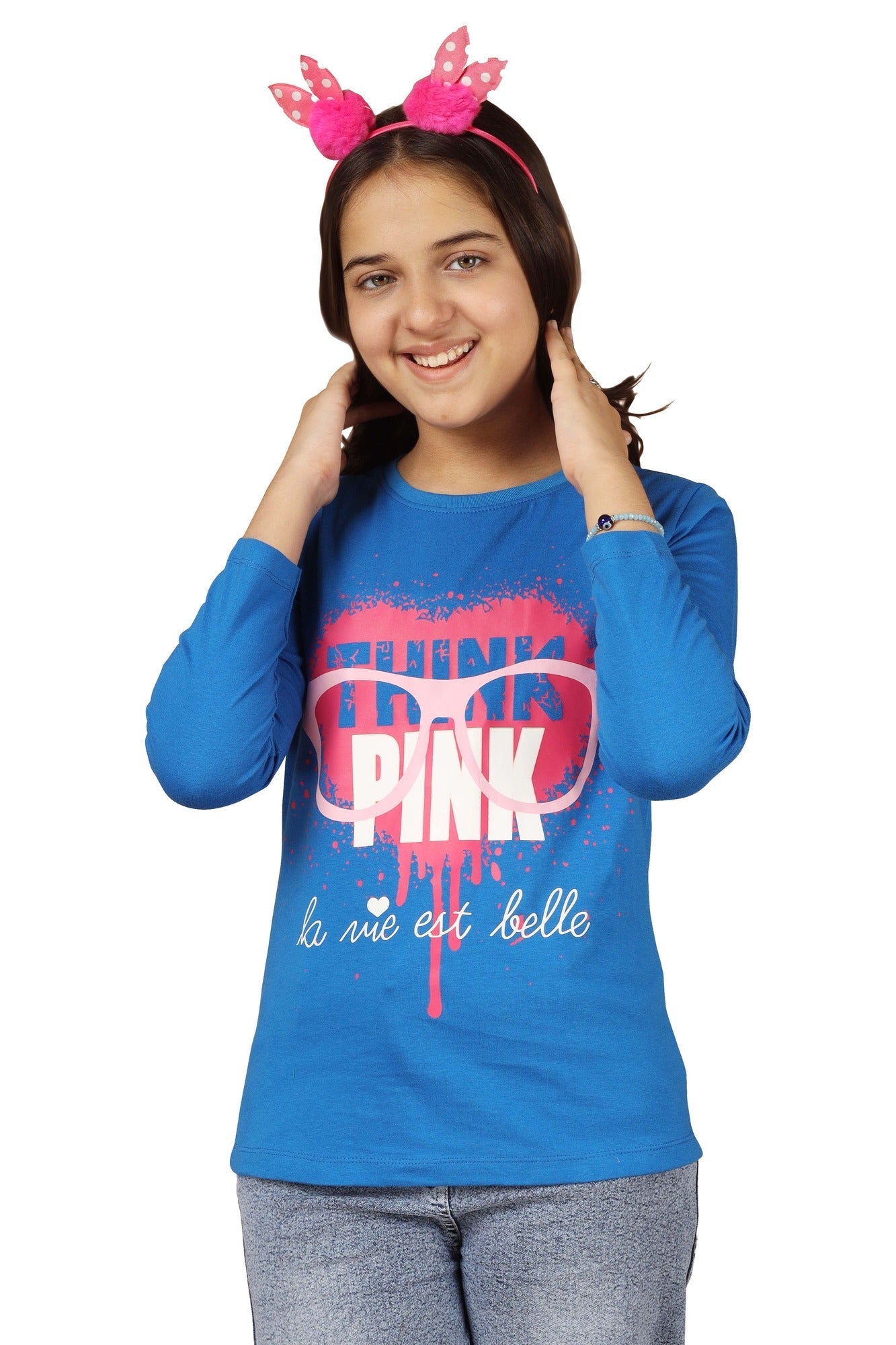 Grils Cotton Full Sleeve Printed T-Shirt (Pack of 3)
