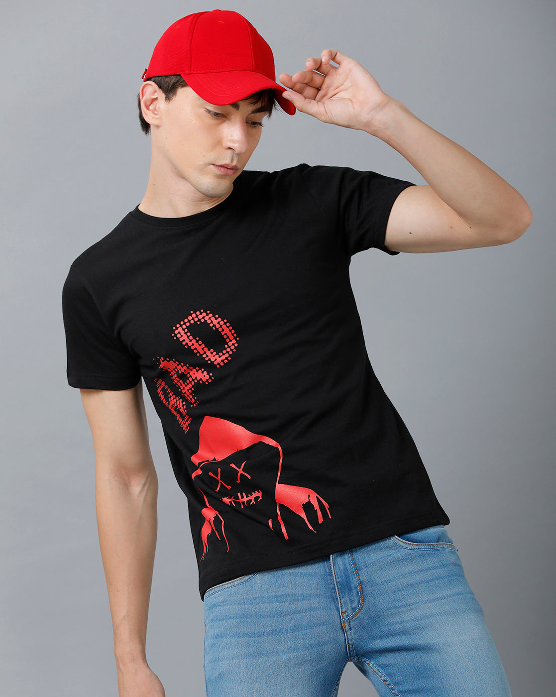 Mens Printed Multicolor Black6 T-Shirt