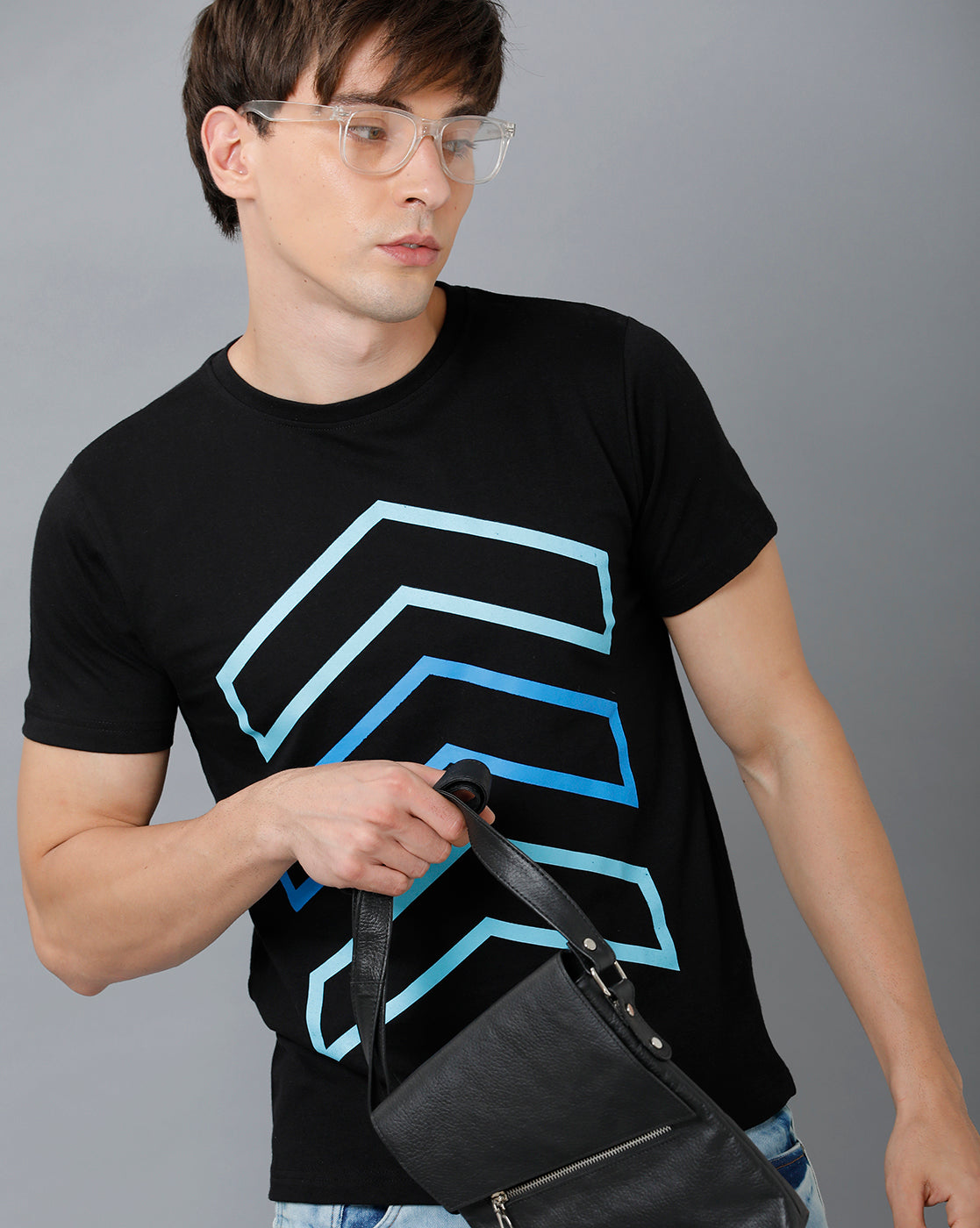 Mens Printed Multicolor Black3 T-Shirt