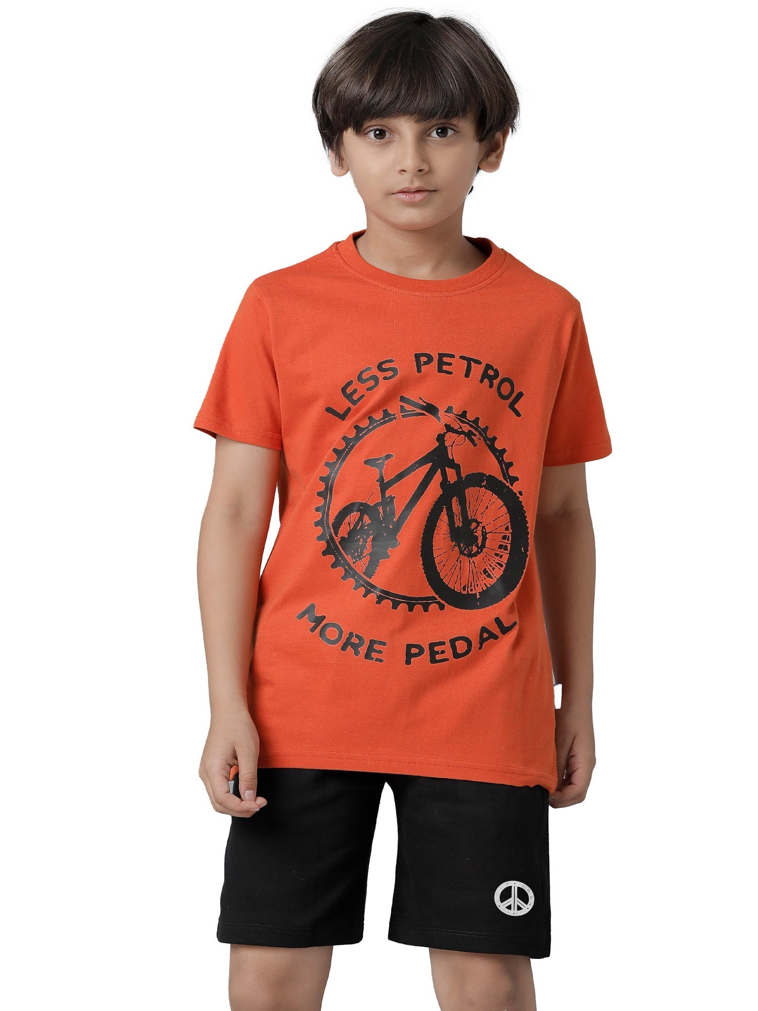 Boys Clothing Set T-shirt & Shorts - Orange