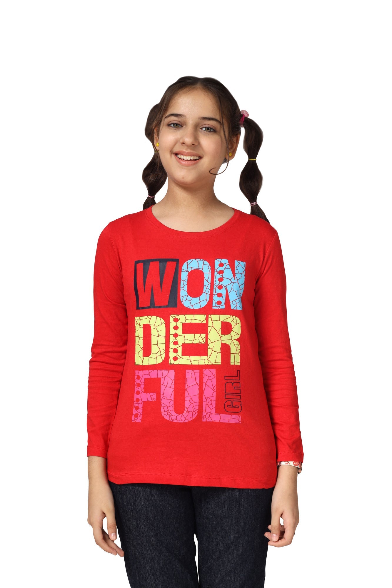 Girls Cotton Printed Full Sleeve T-Shirt - (Pack of 3)