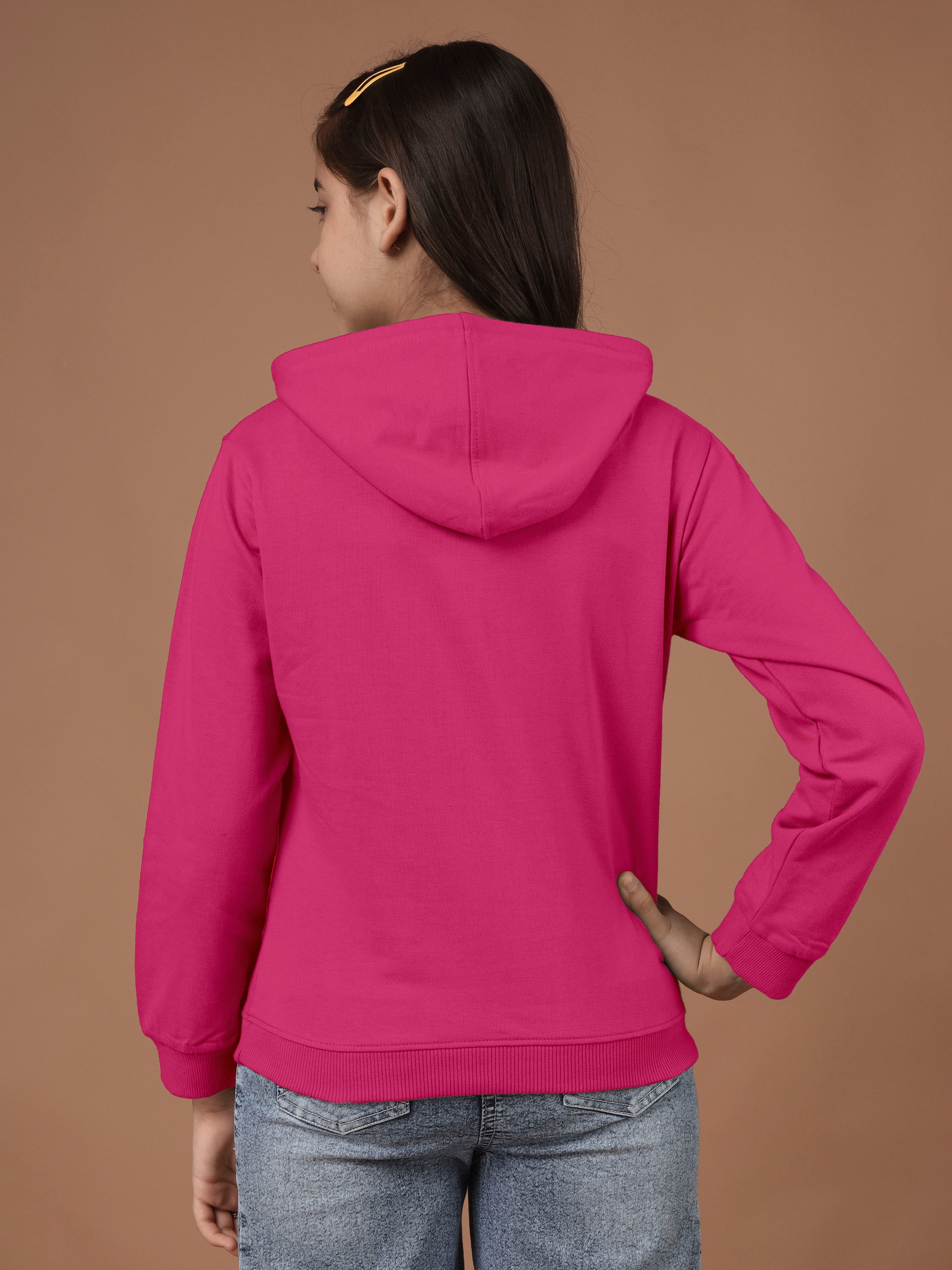 Girls Cotton Hooded Neck Hoodies - LightPurple