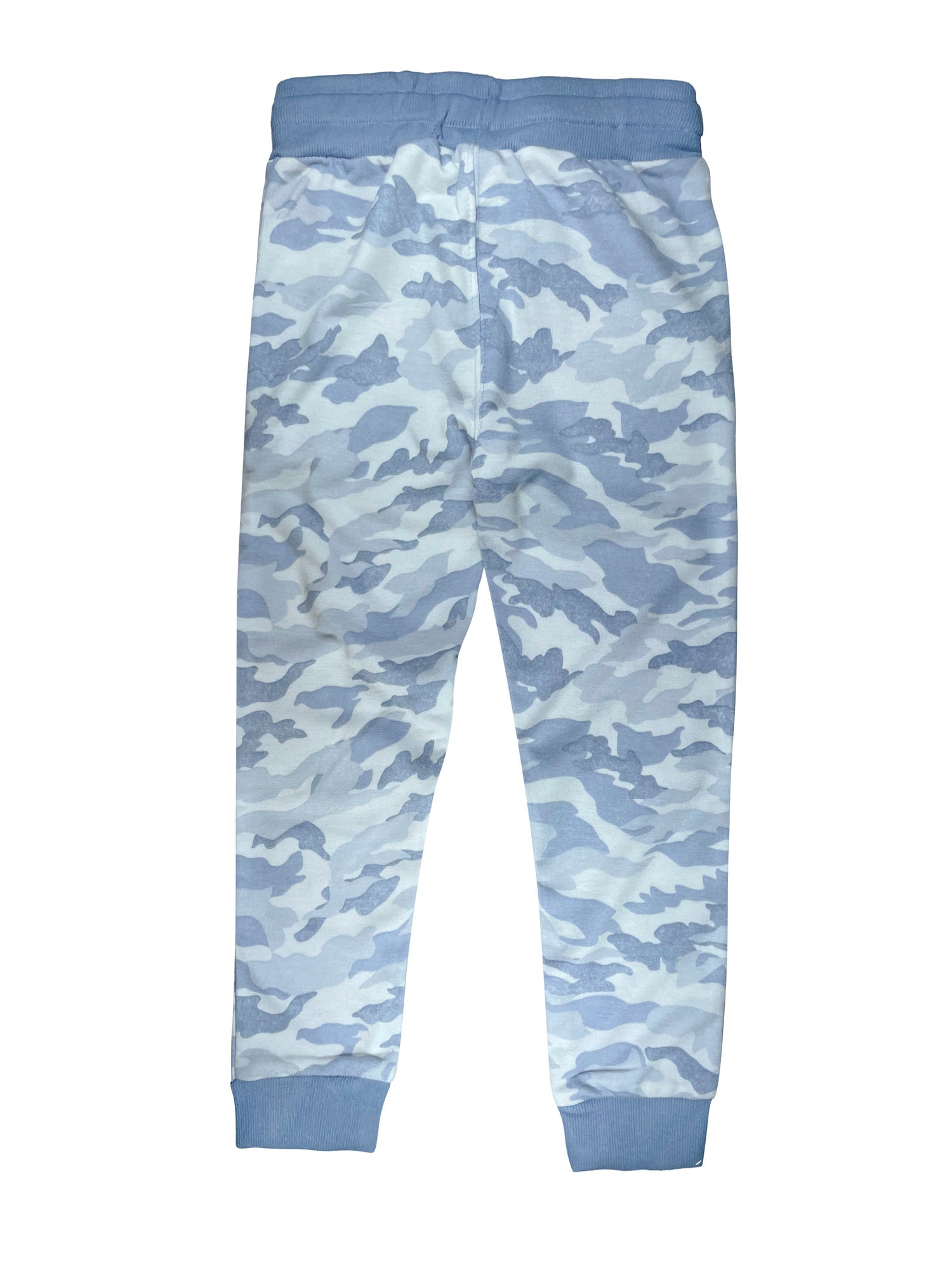 Girls Cotton Printed Camouflage Track Pants - Black