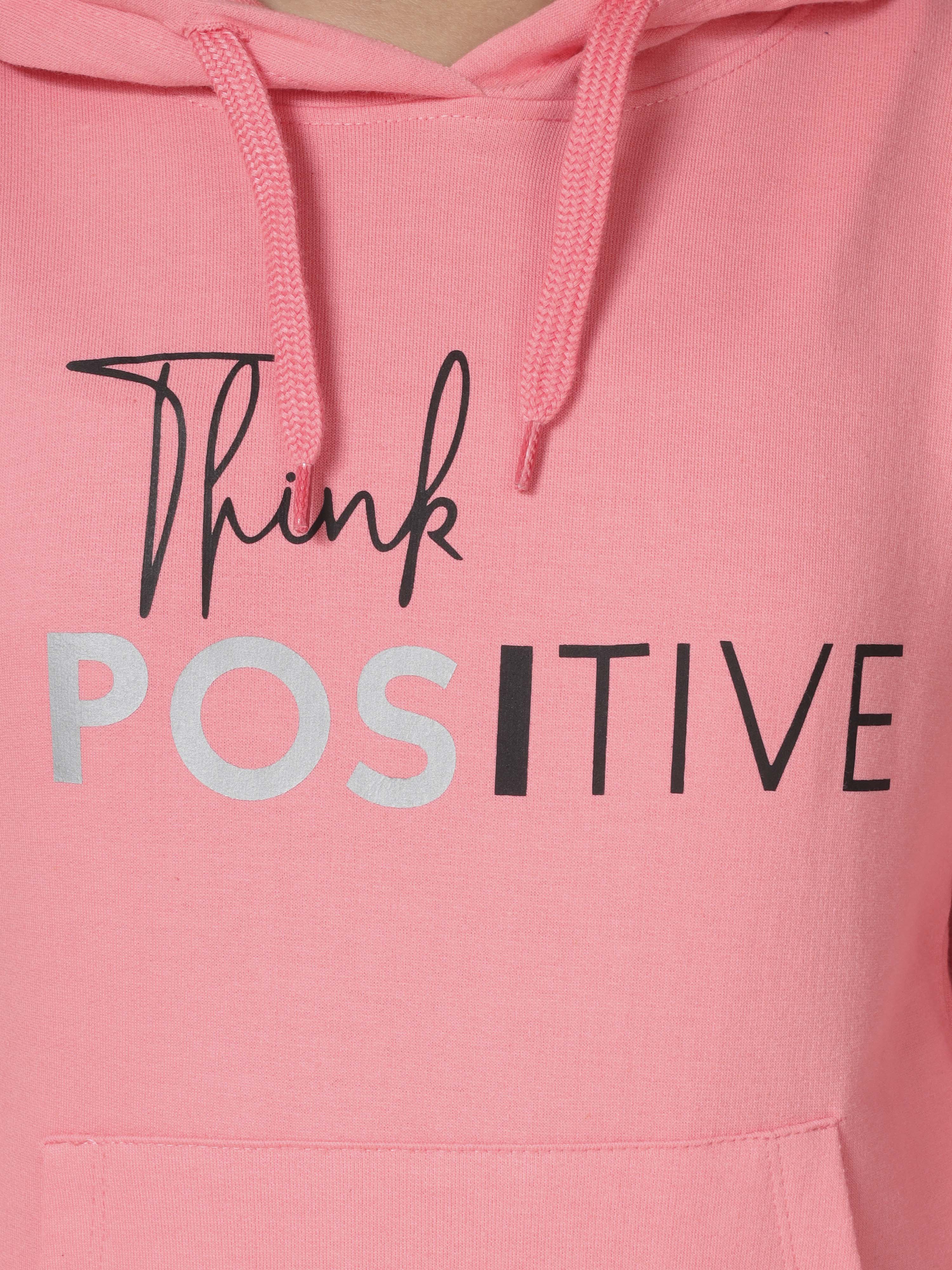 Girls Cotton Hooded Neck Hoodies - Pink