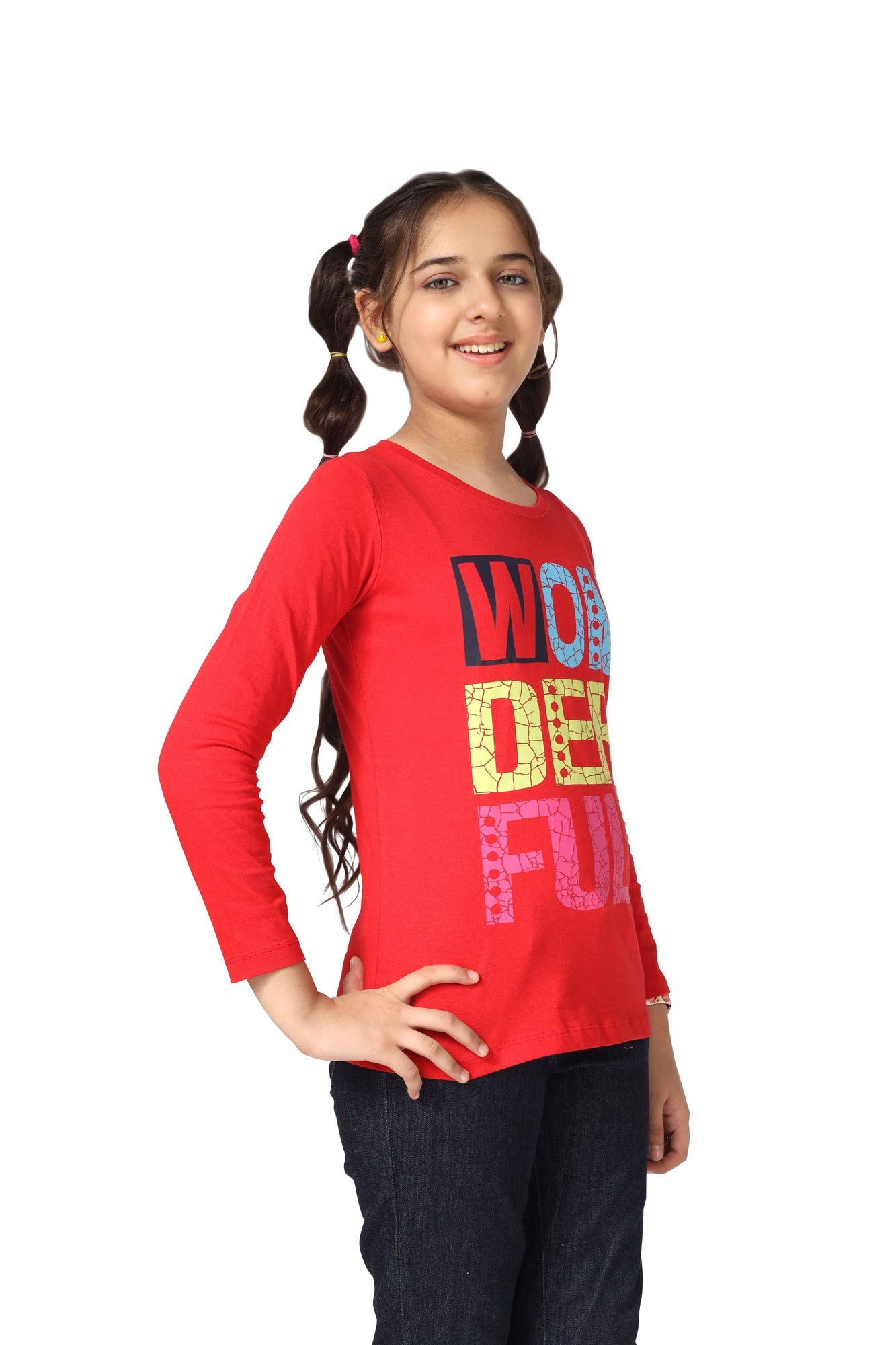 Girls Cotton Printed Full Sleeve T-Shirt - (Pack of 3)