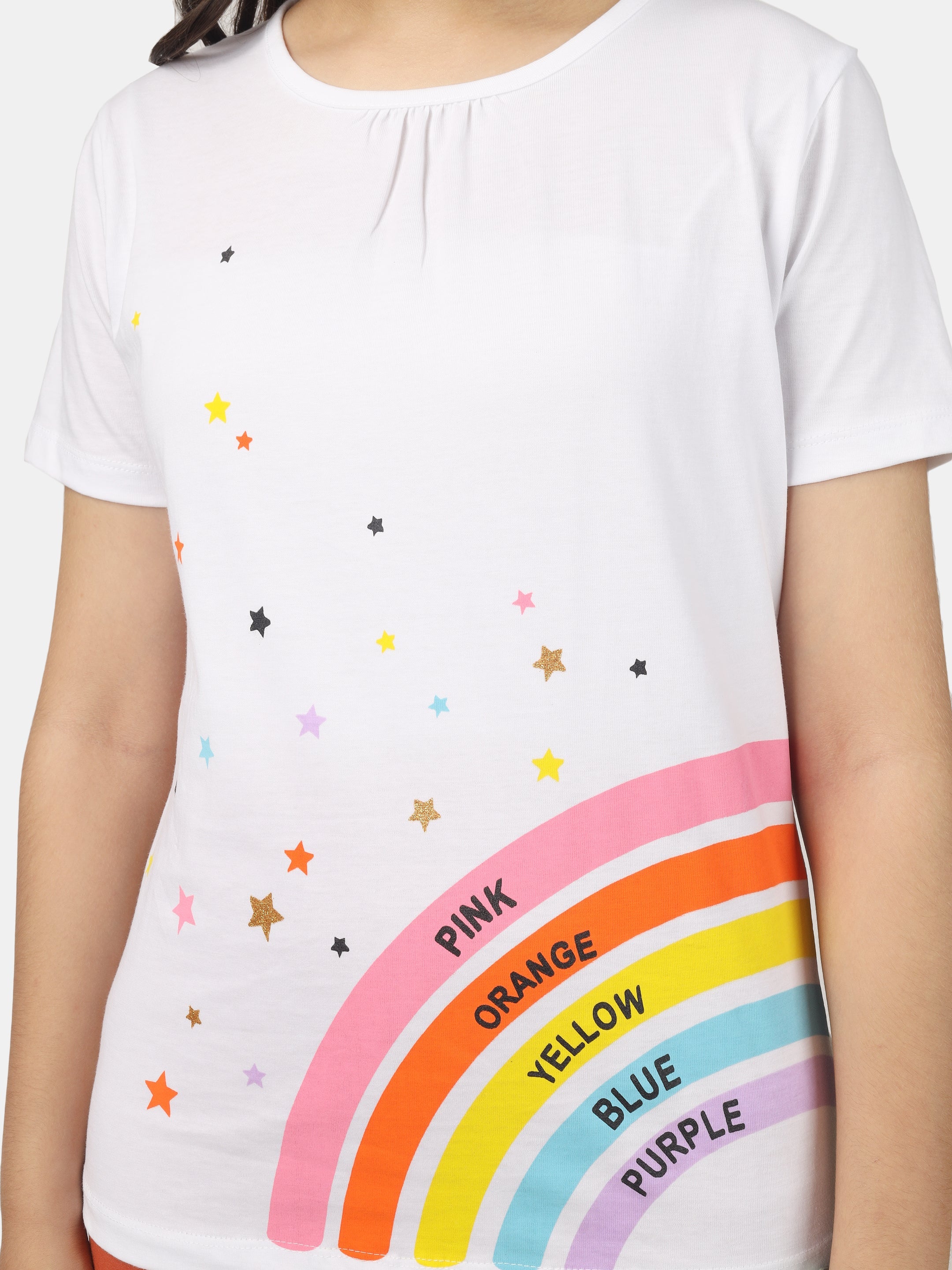 Girls Cotton Full Sleeve Printed Turquoise Tops (Pack of 3)