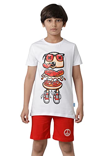 Boys Cotton Printed Round Neck T-Shirts (Pack of 5)
