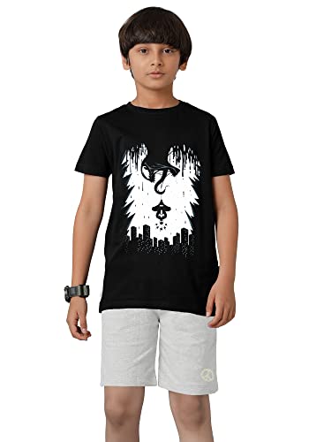 Boys Cotton Printed Round Neck T-Shirts (Pack of 5)