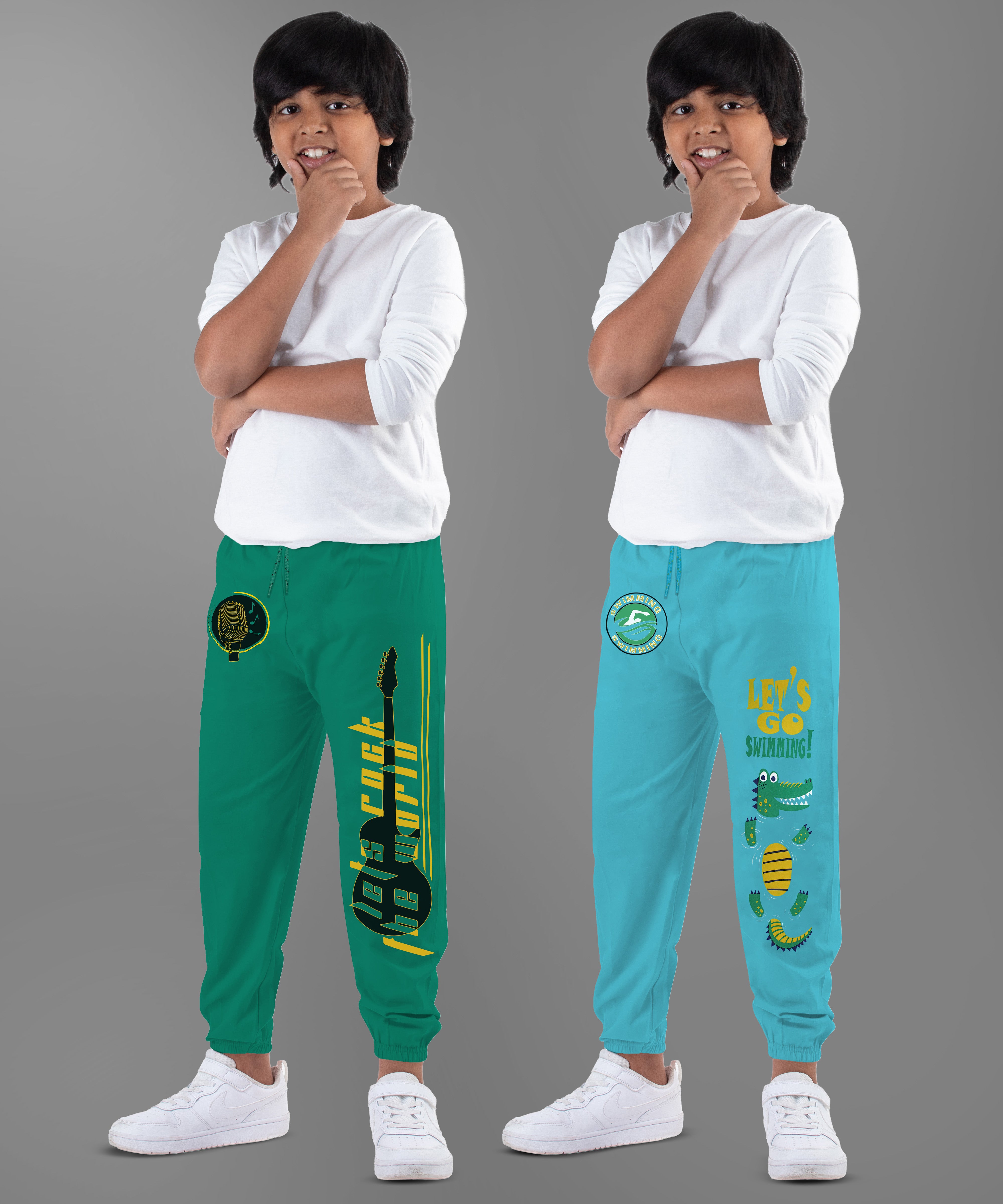 Boys Printed Track Pant (Pack of 2)