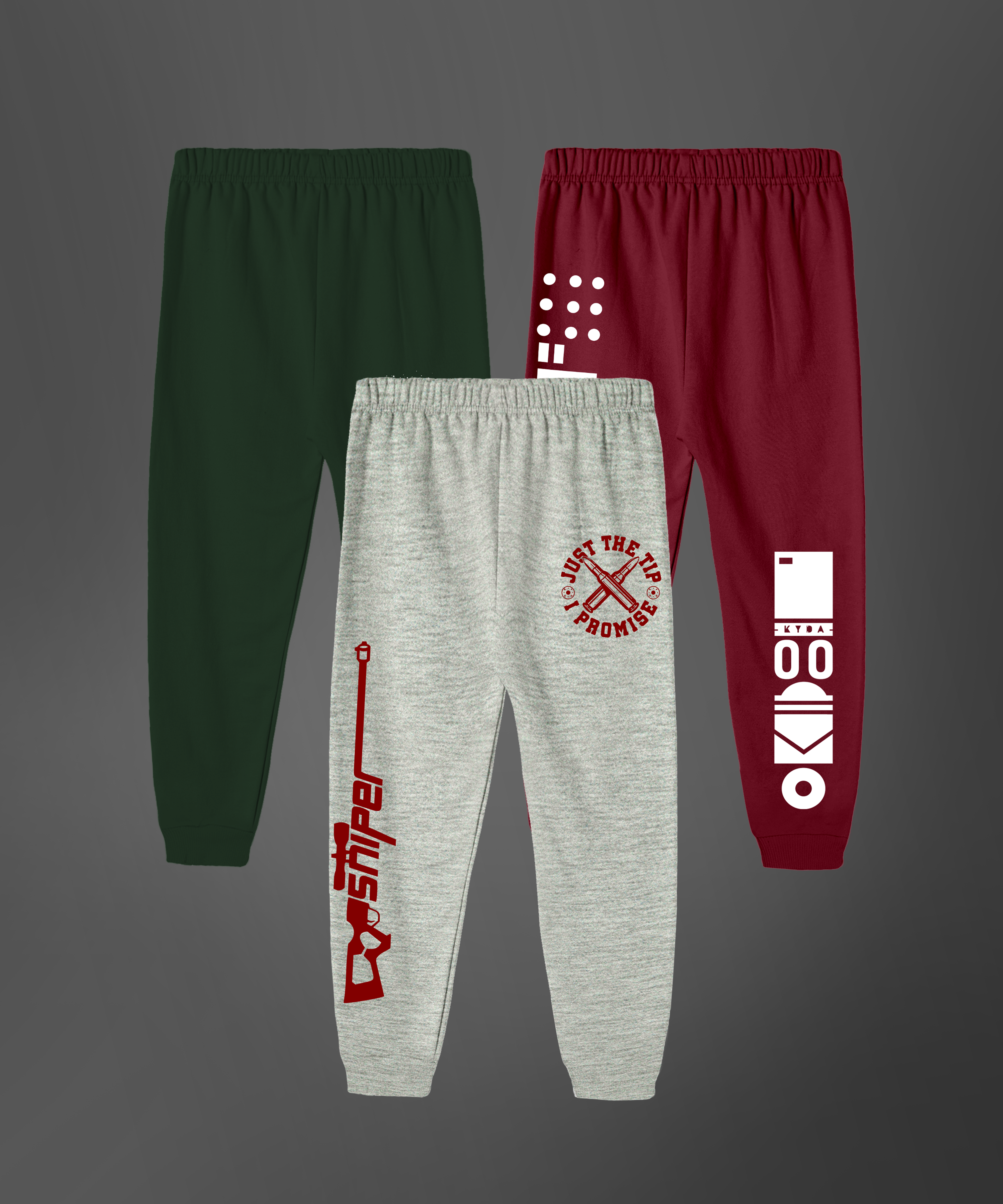 Boys Cotton Printed Track Pants - P3 Multicolor C2 (Pack of 3)