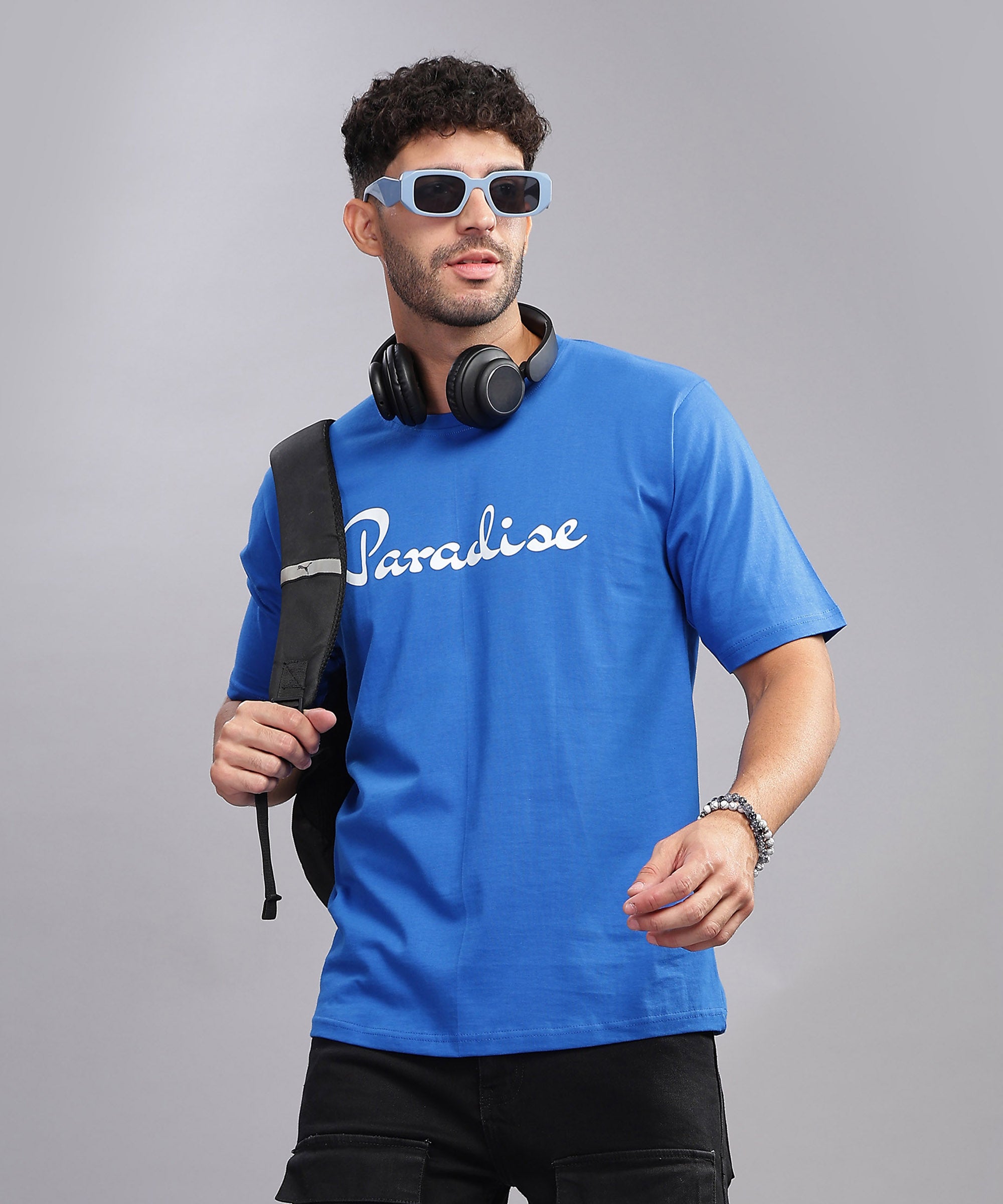 Paradise | Men's Oversized T-shirt | Blue