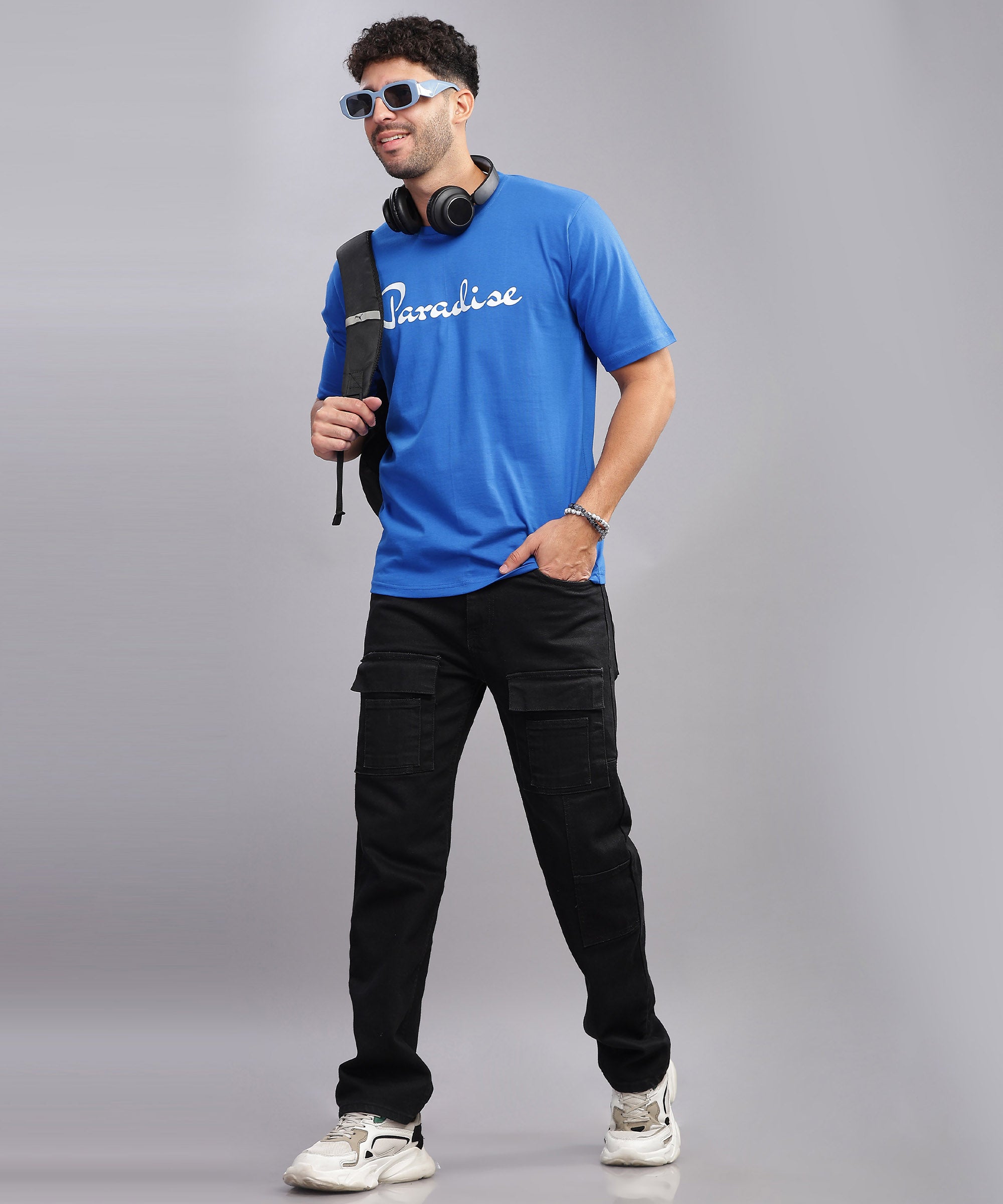 Paradise | Men's Oversized T-shirt | Blue