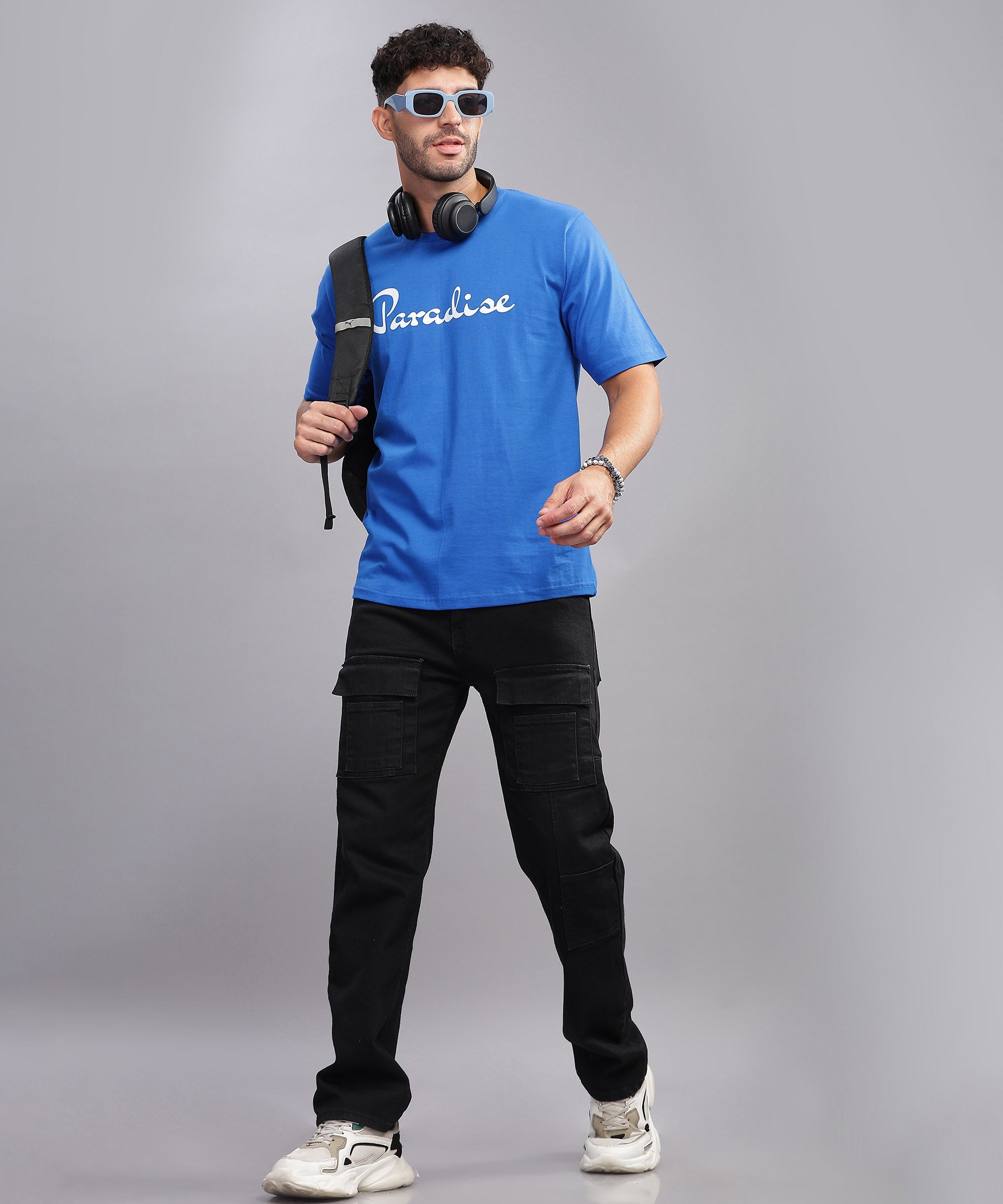 Paradise | Men's Oversized T-shirt | Blue