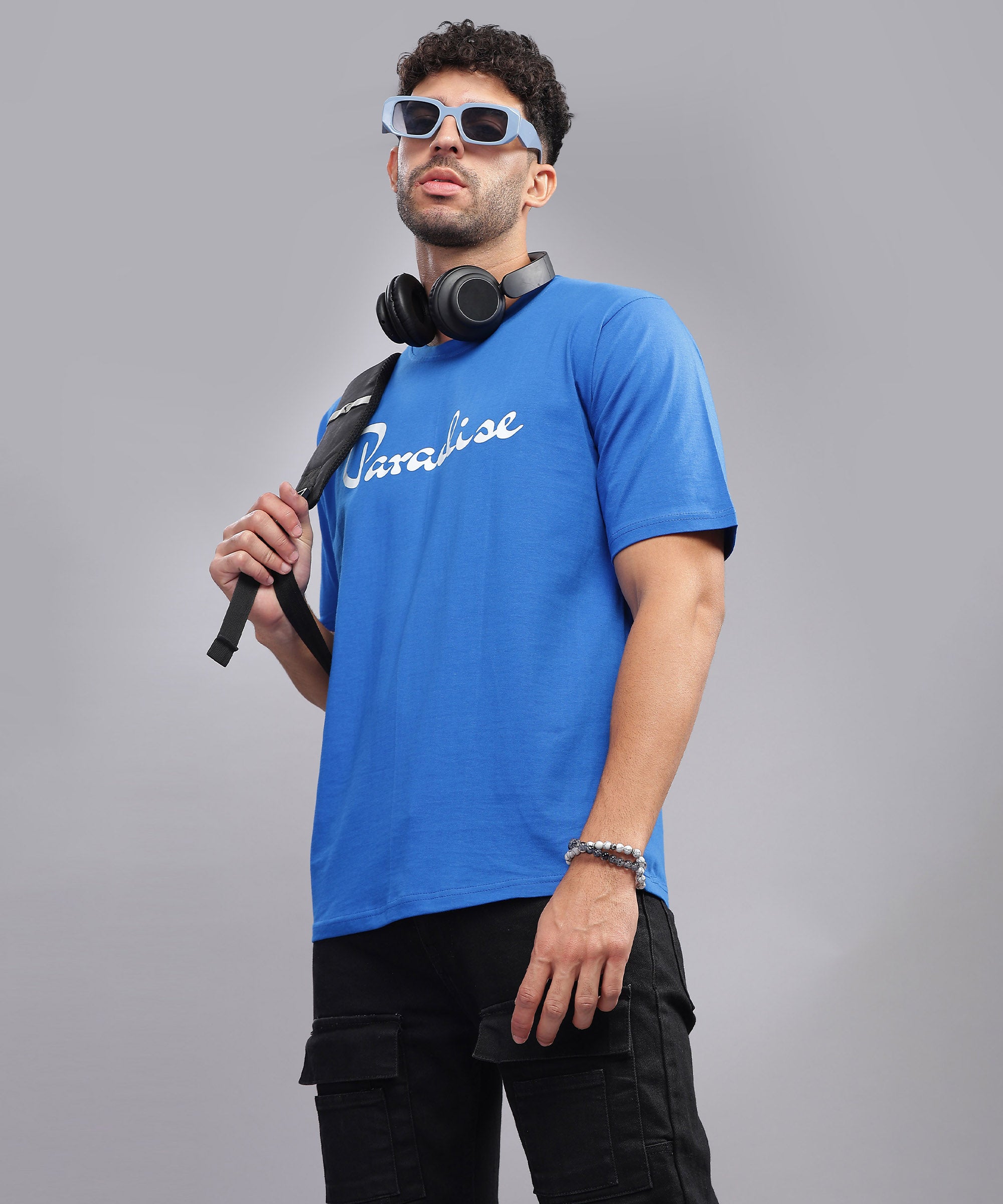 Paradise | Men's Oversized T-shirt | Blue