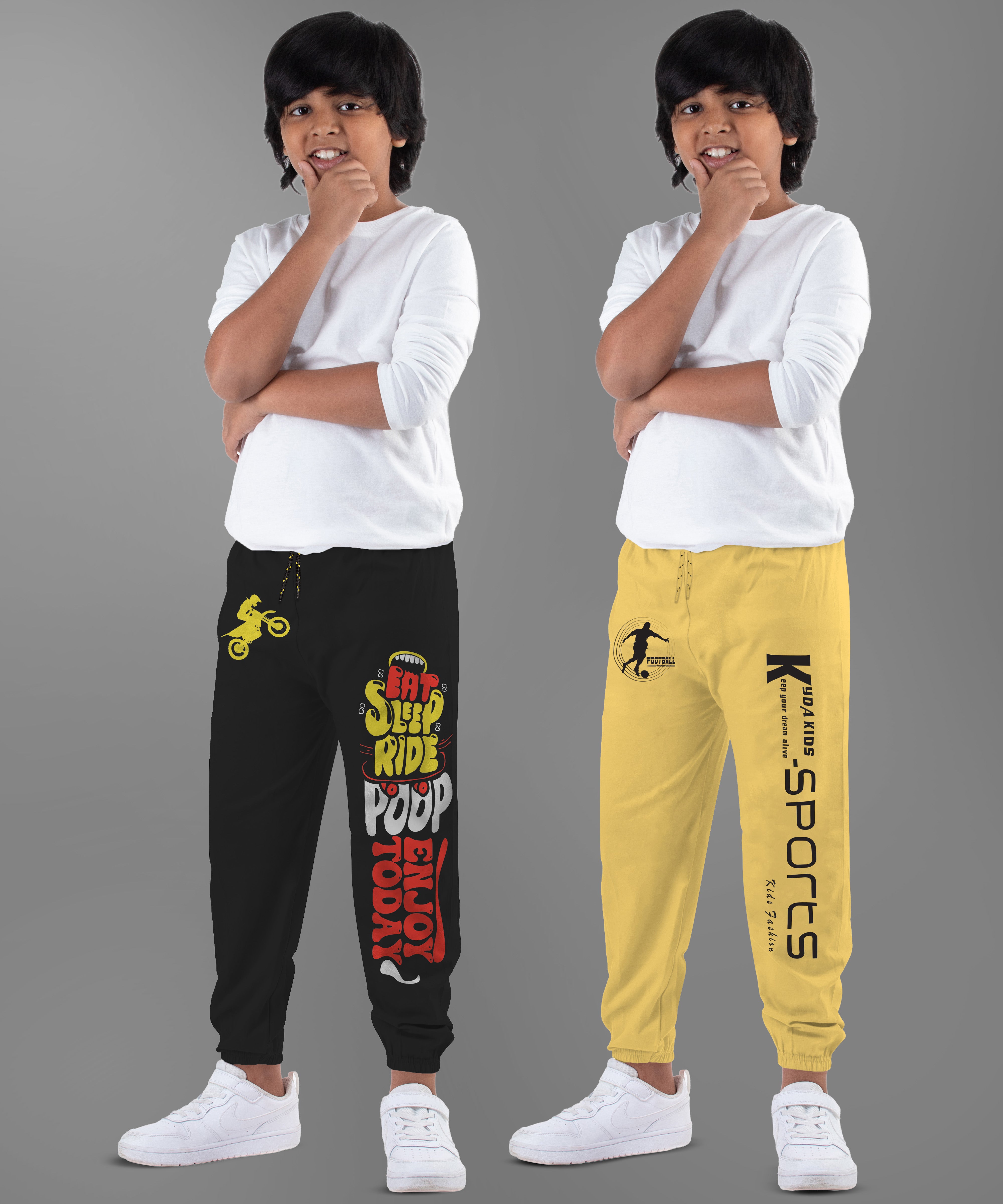 Boys Printed Track Pant (Pack of 2)
