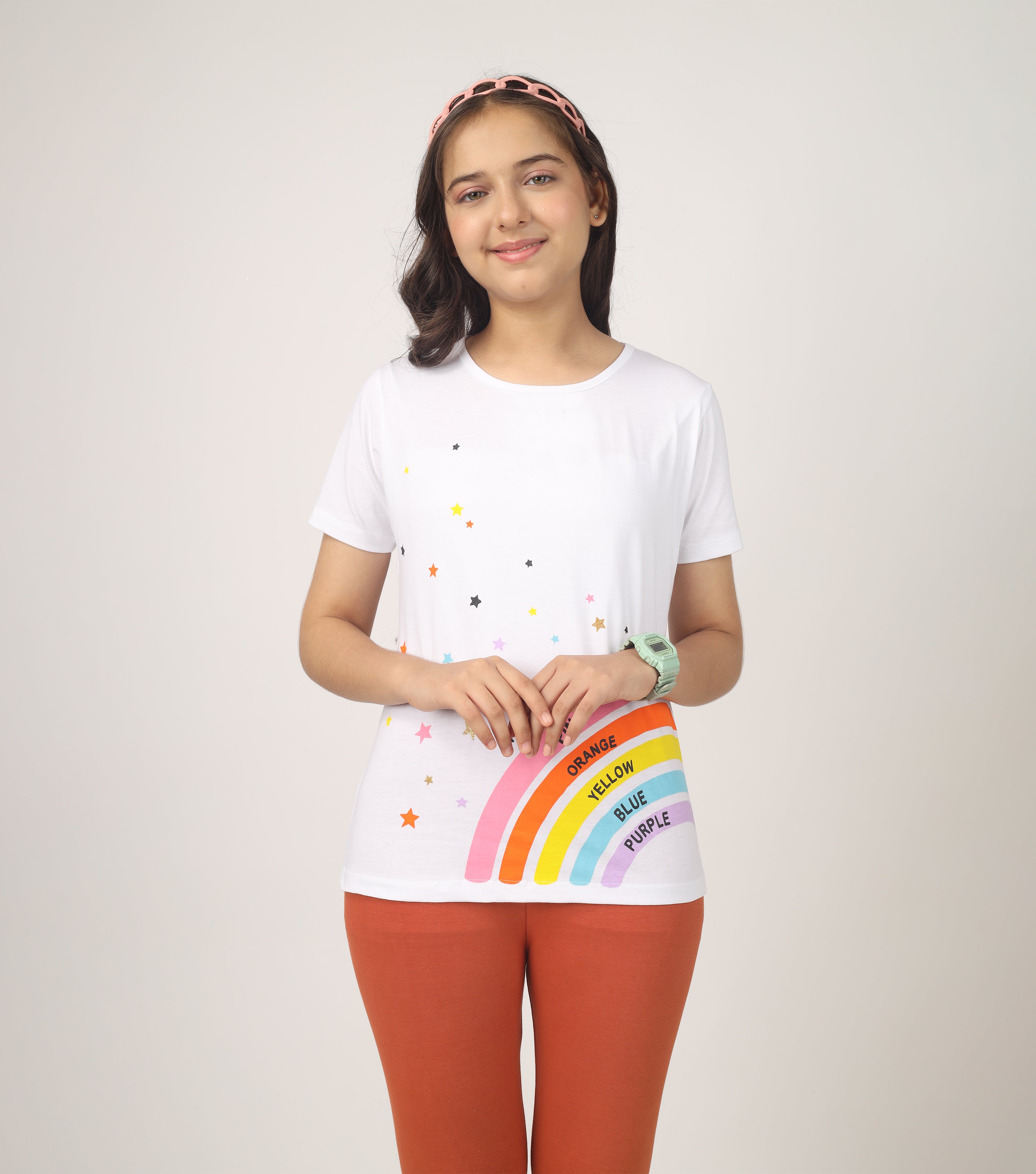 Girls Regular Fit Printed T-Shirts (Pack of 3) - Combo 3