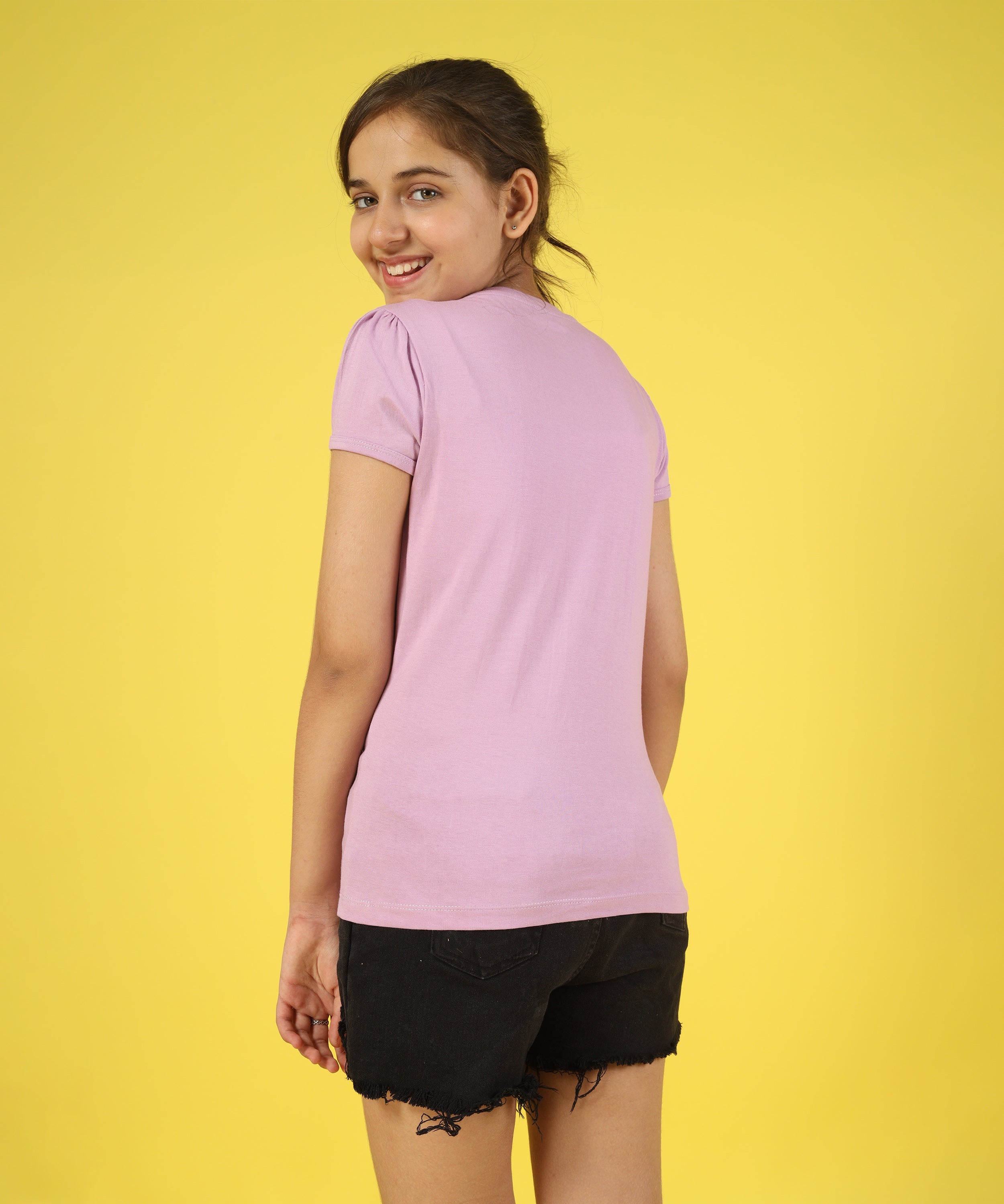 Girls Premium Half Sleeve T-shirt | Pink