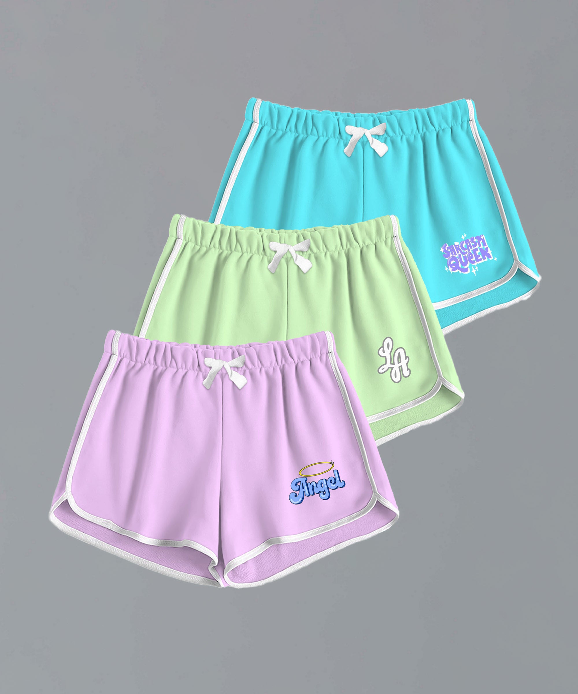 Girls Premium Printed Shorts (Pack of 3)