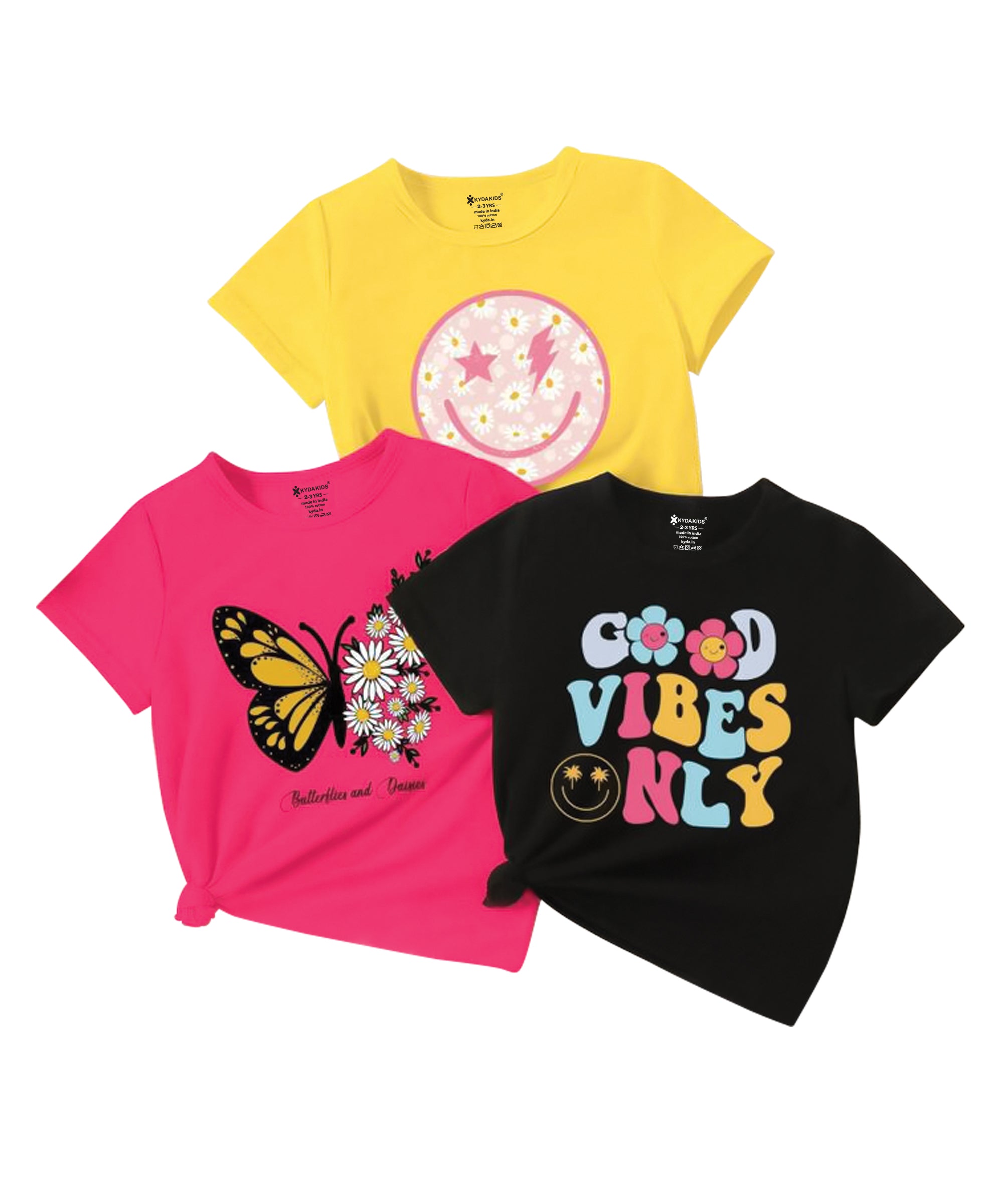 Girls Pure Cotton Printed T-shirt