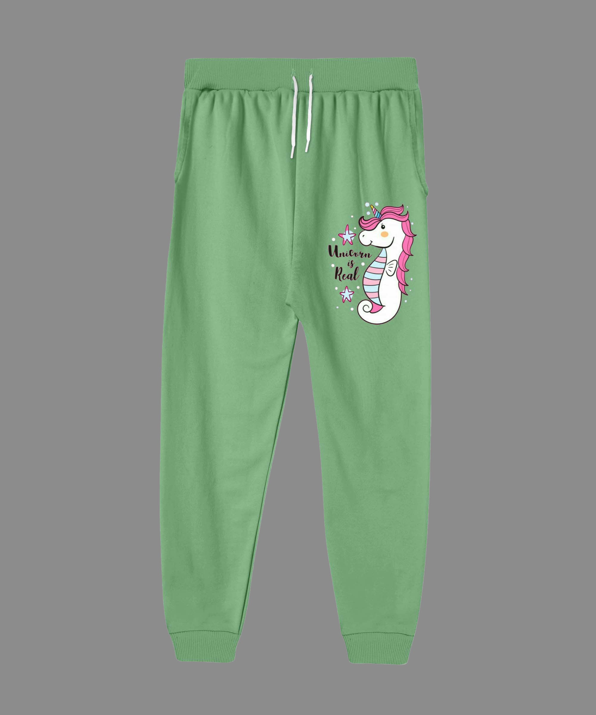 Girls Printed Premium Trouser | Green