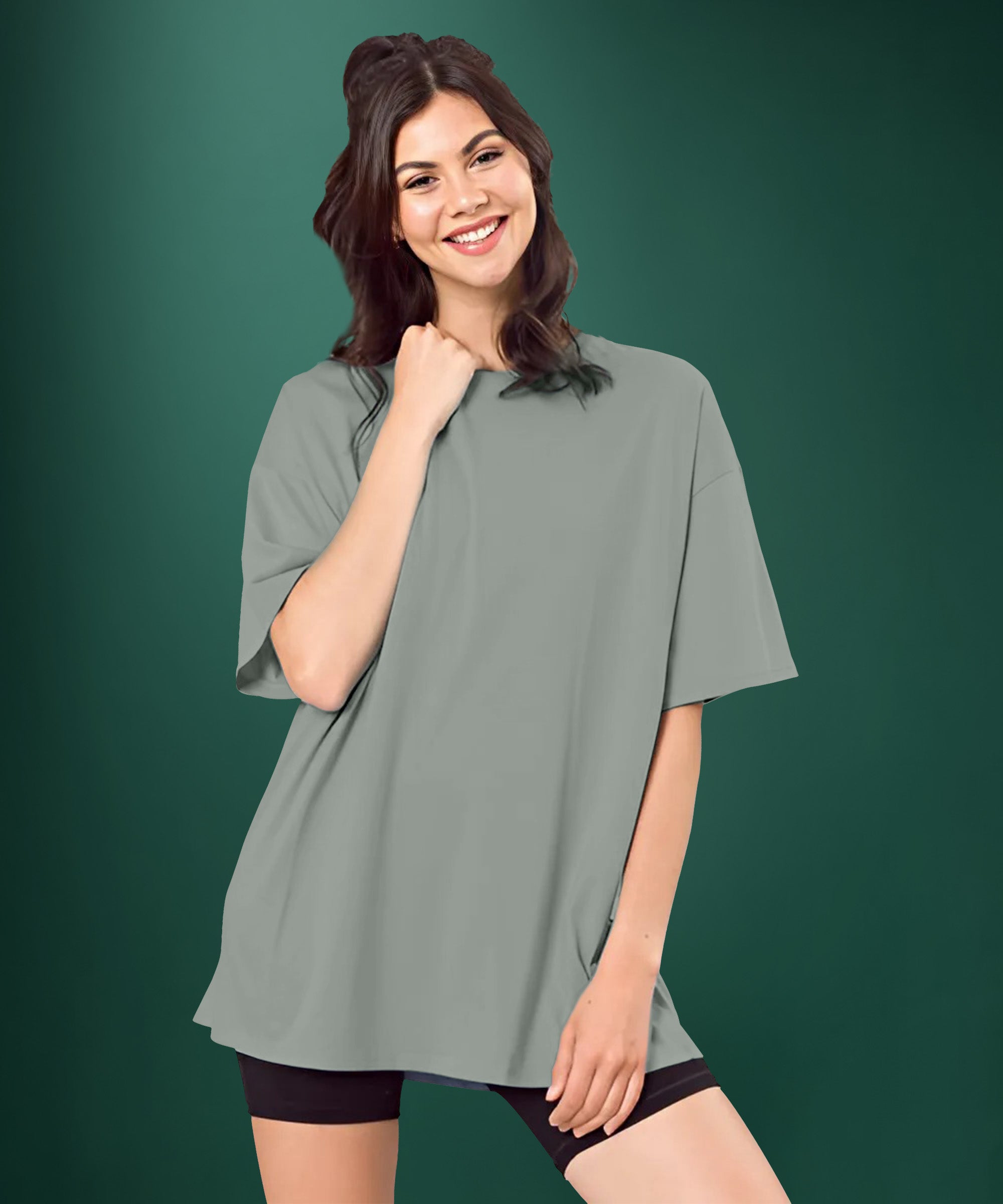 Women's Solid Oversized T-shirt