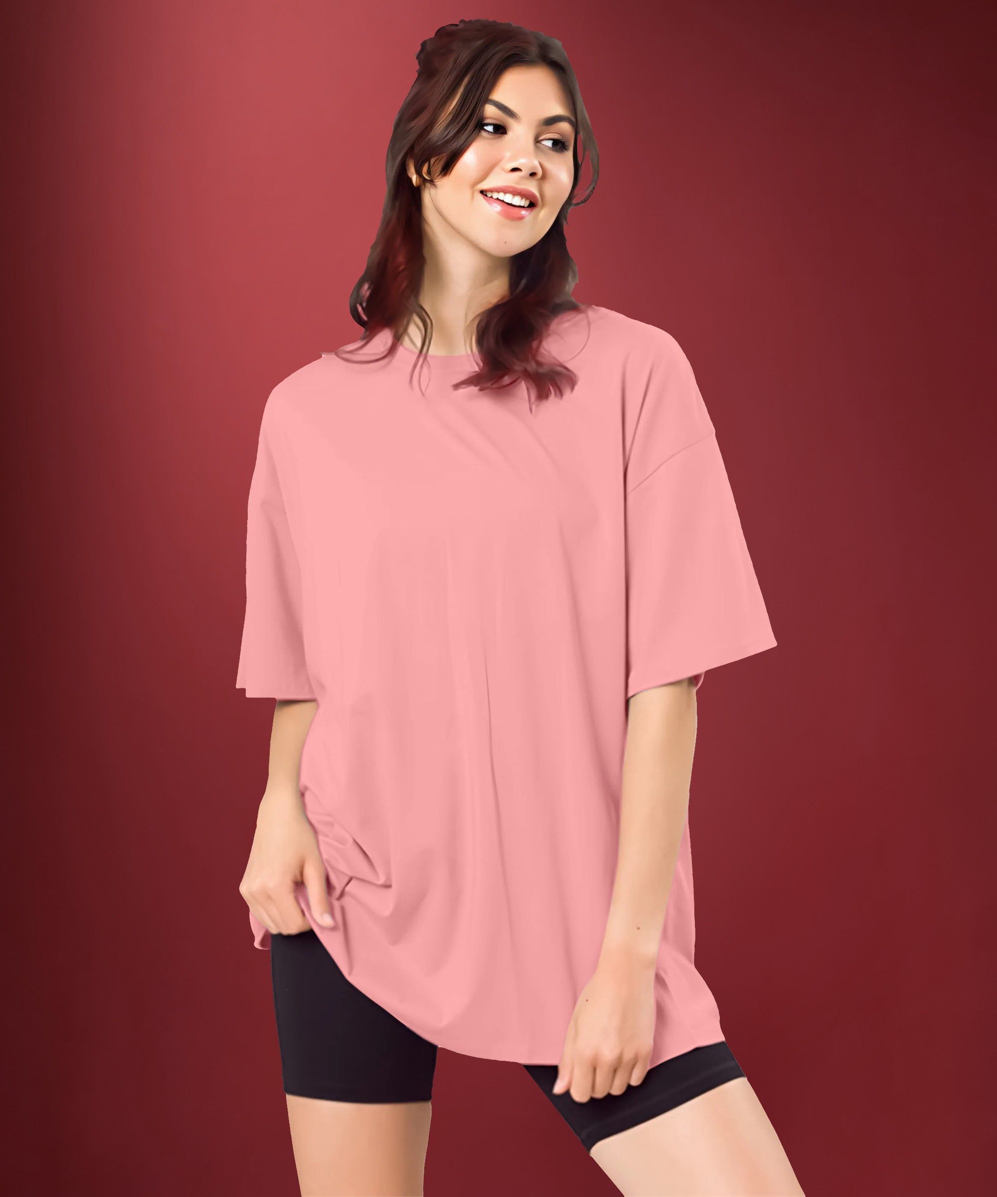 Women's Solid Oversized T-shirt