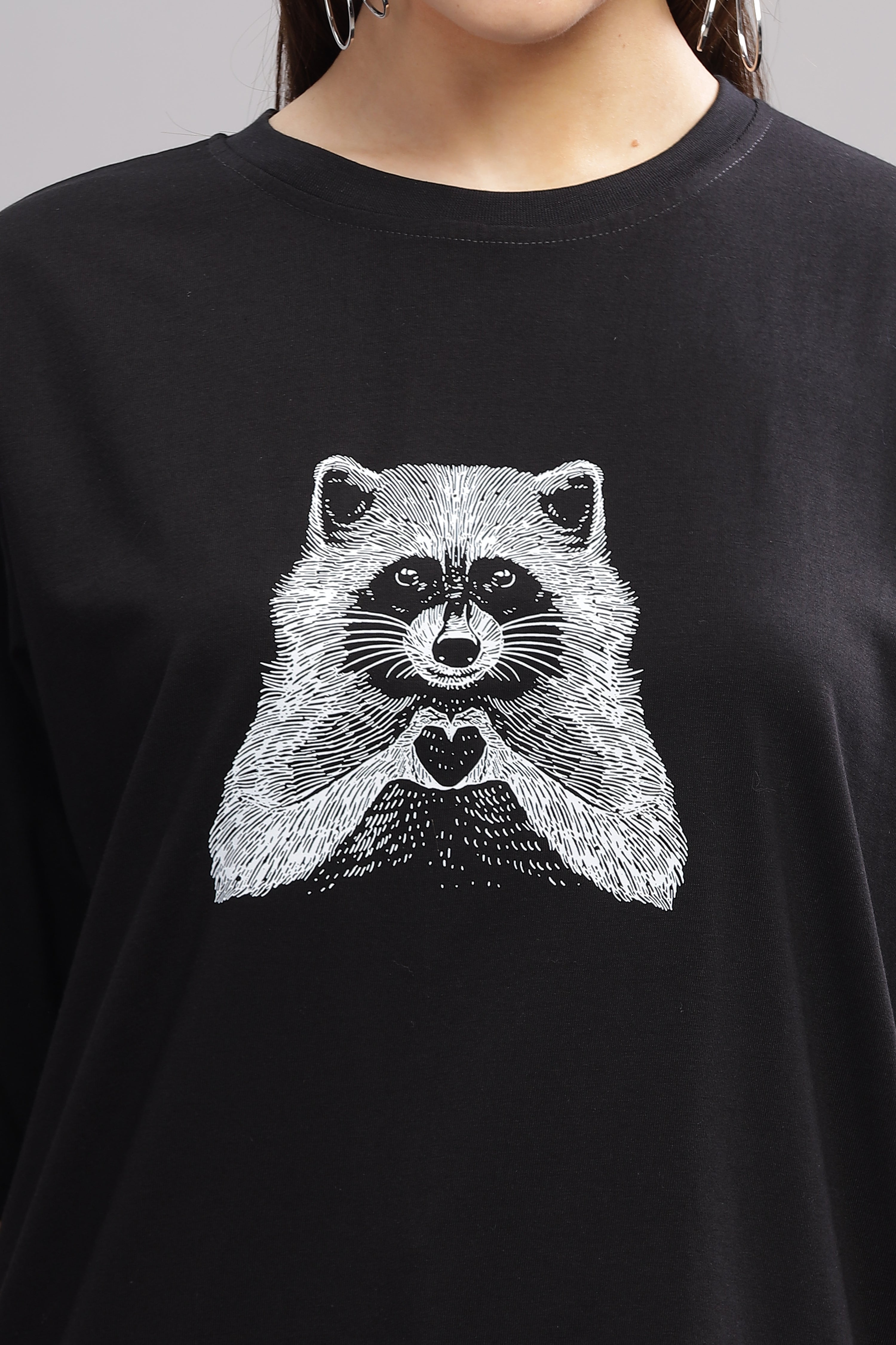 Kyda 100% Super Combed Cotton Relaxed fit Drop Shoulder Printed Women's Tshirt