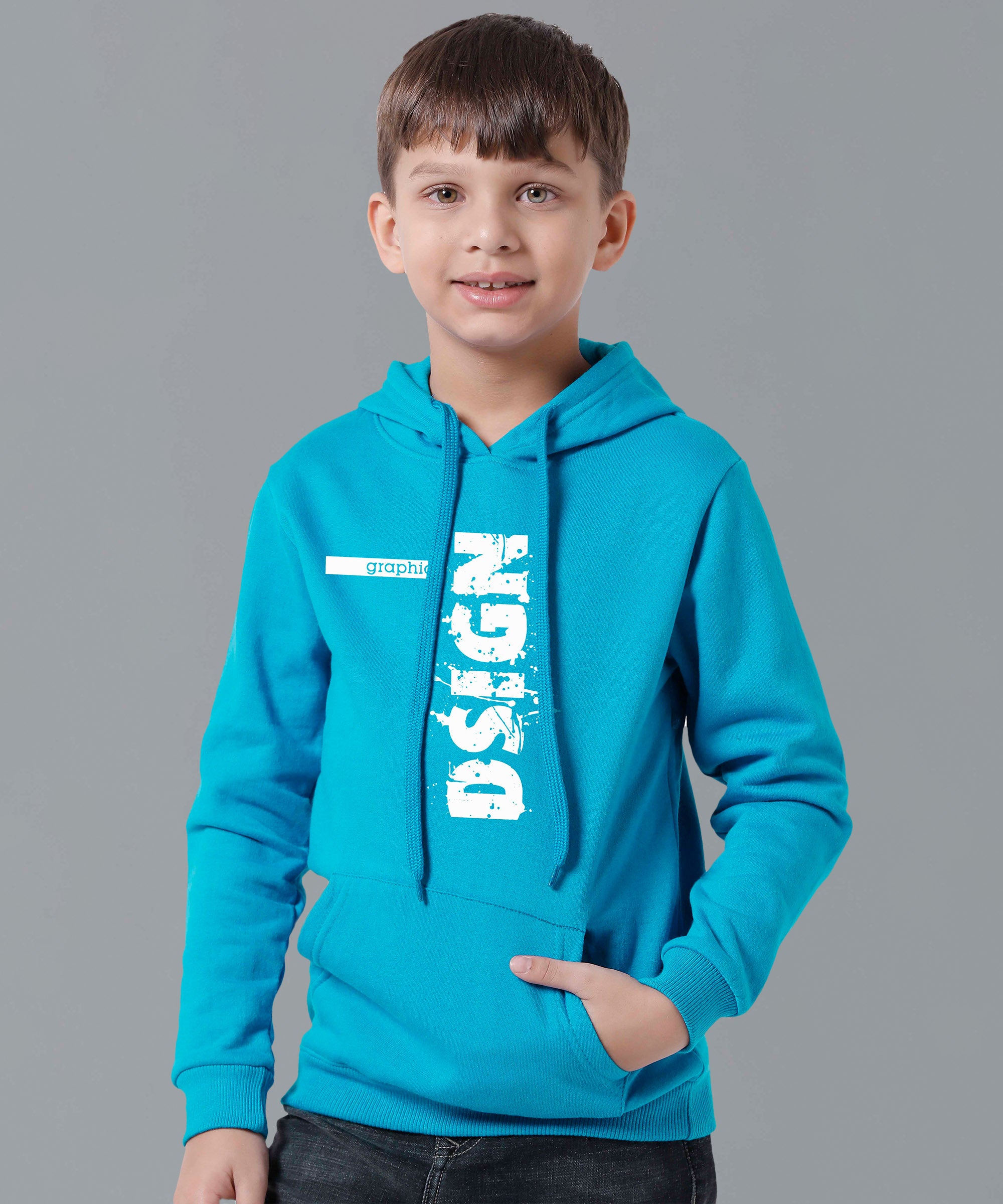 Boys Full-Sleeve Printed Hoodie