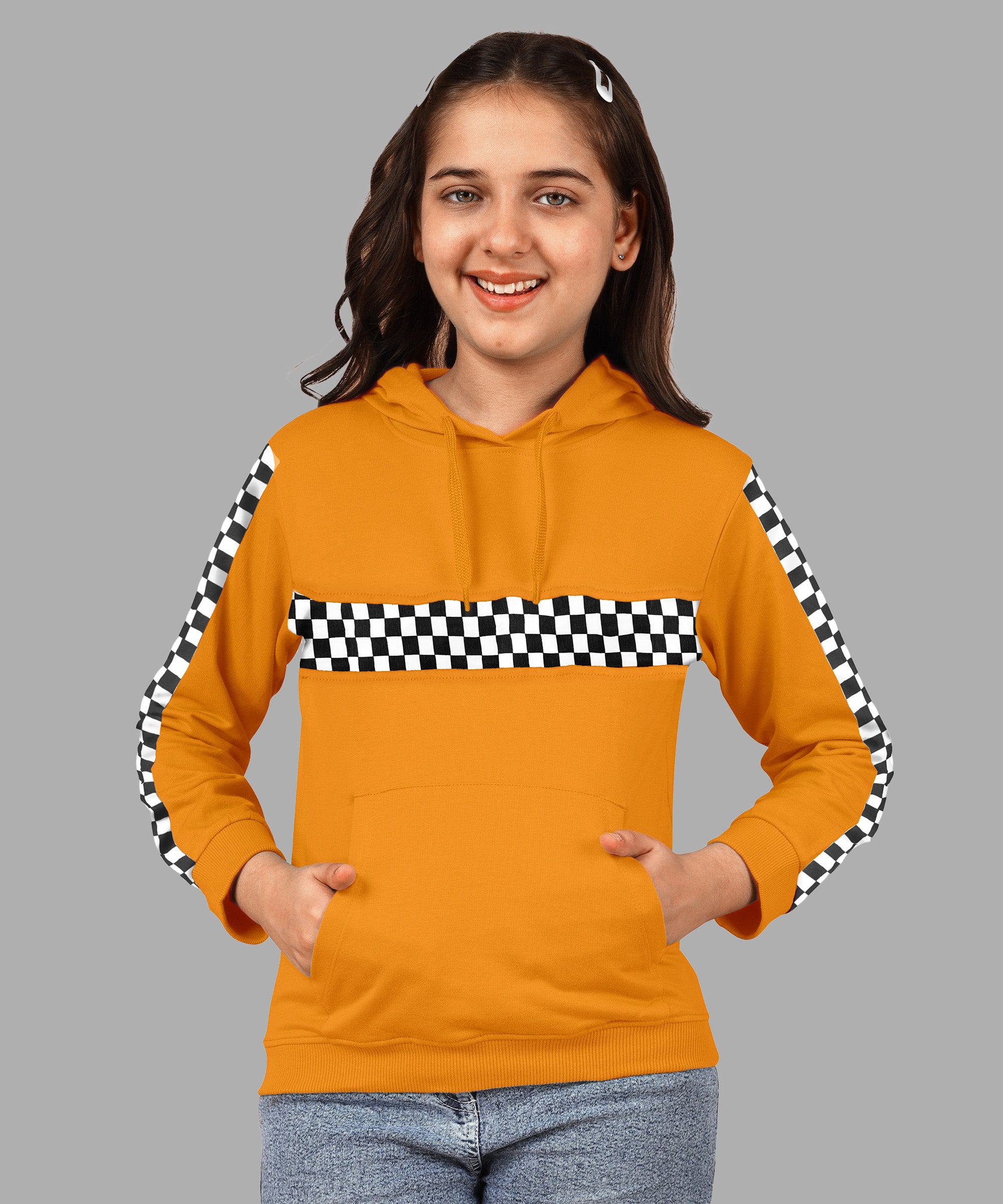 Girl's Checkered Hoodie