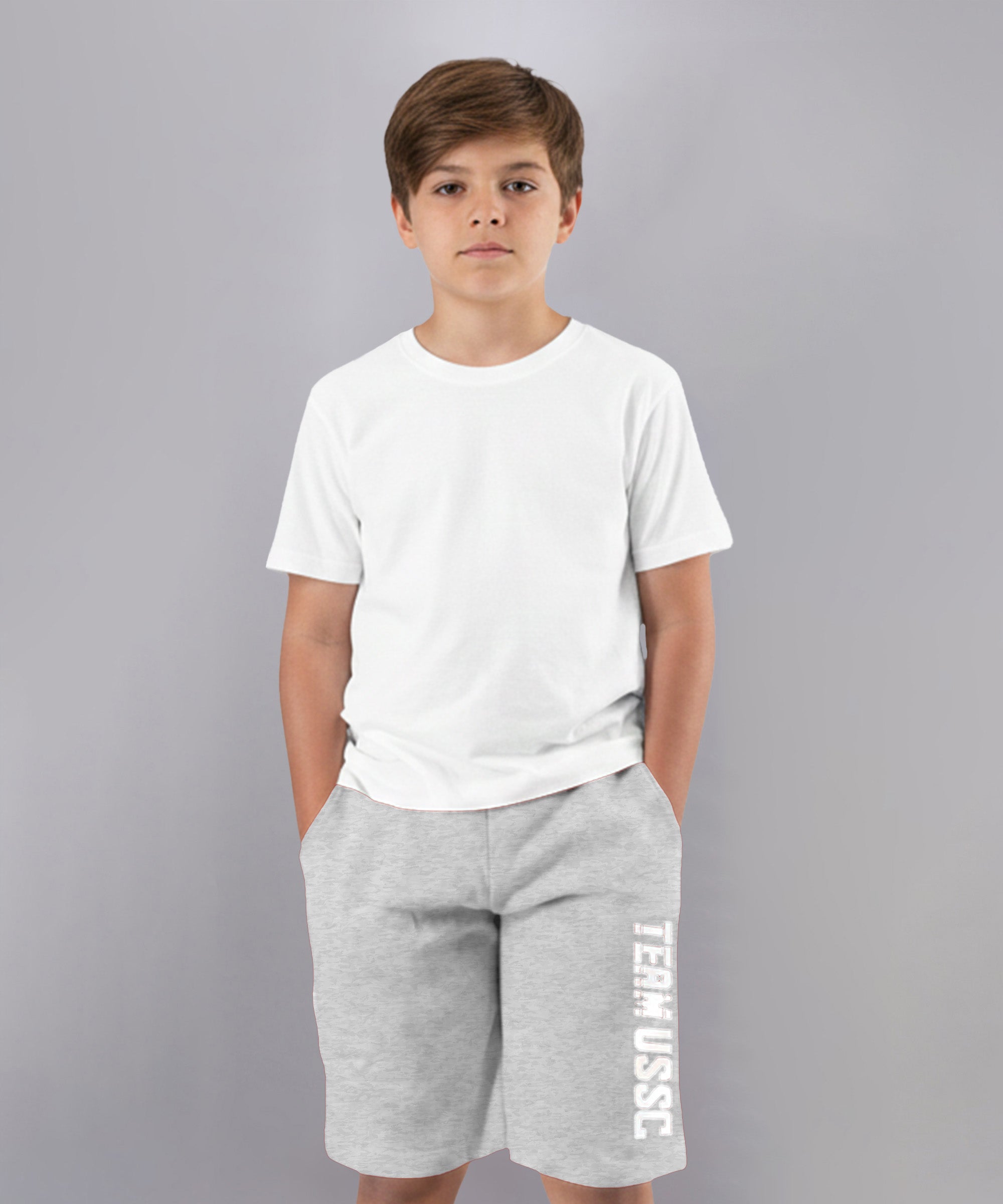 Boys Cotton Printed Bermuda USSC Shorts