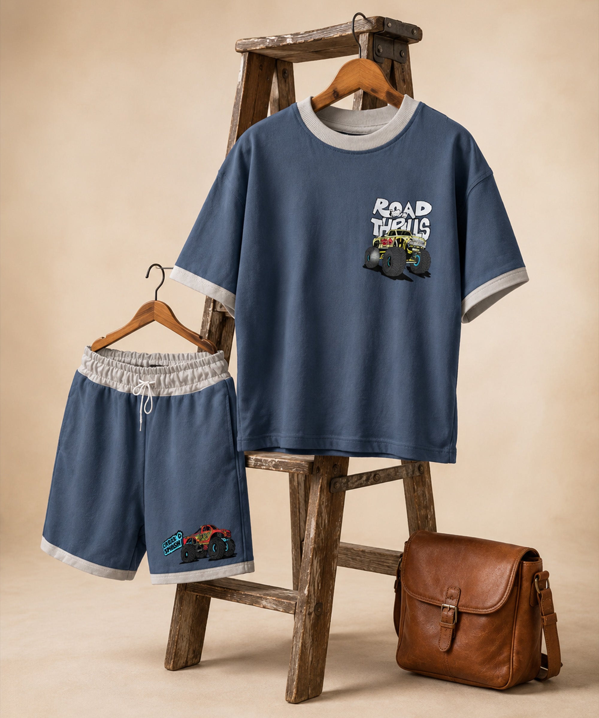 Boys Monster Truck Print Co-ord Set