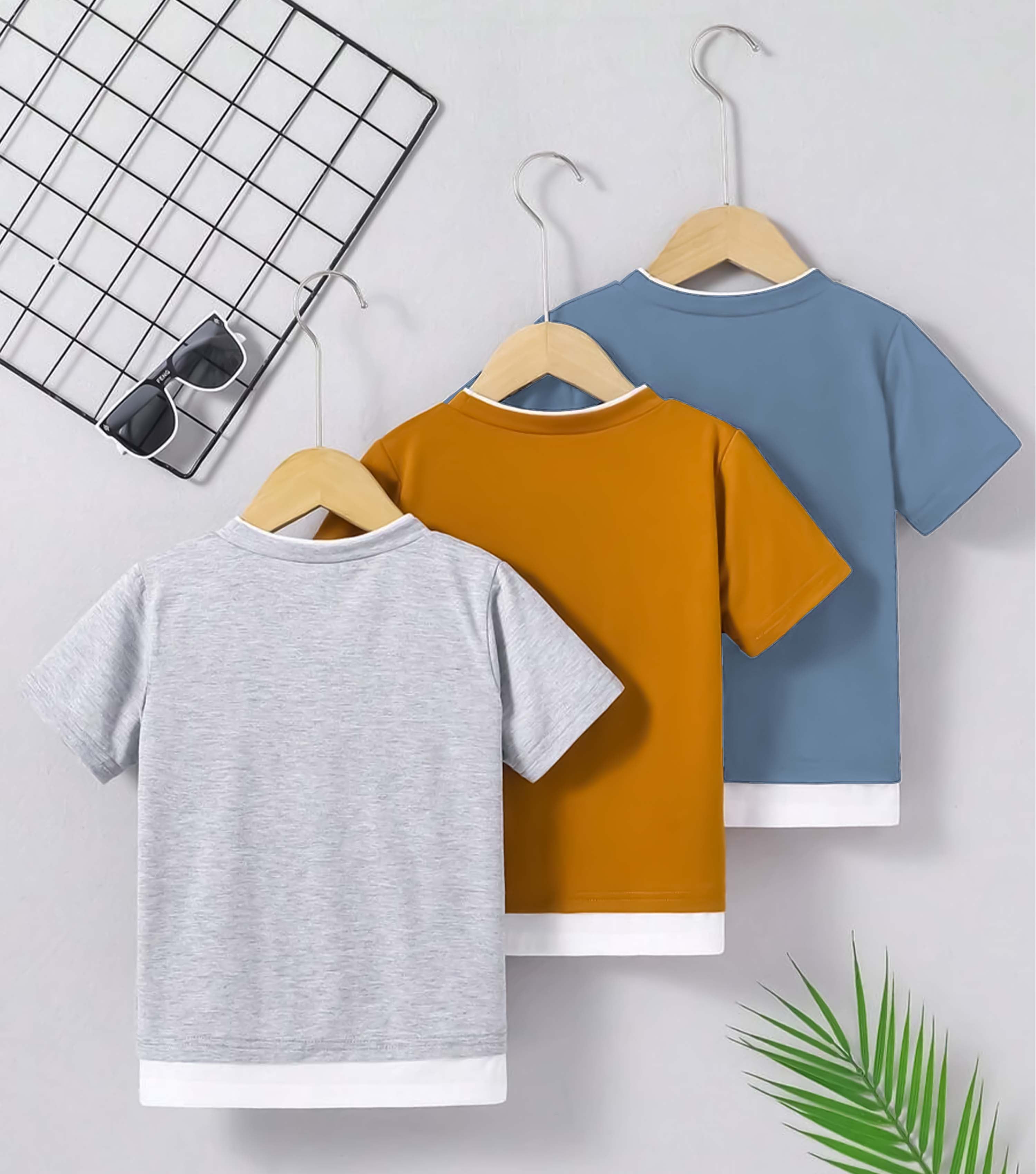 Boys Premium Solid T-Shirts (Pack of 3)