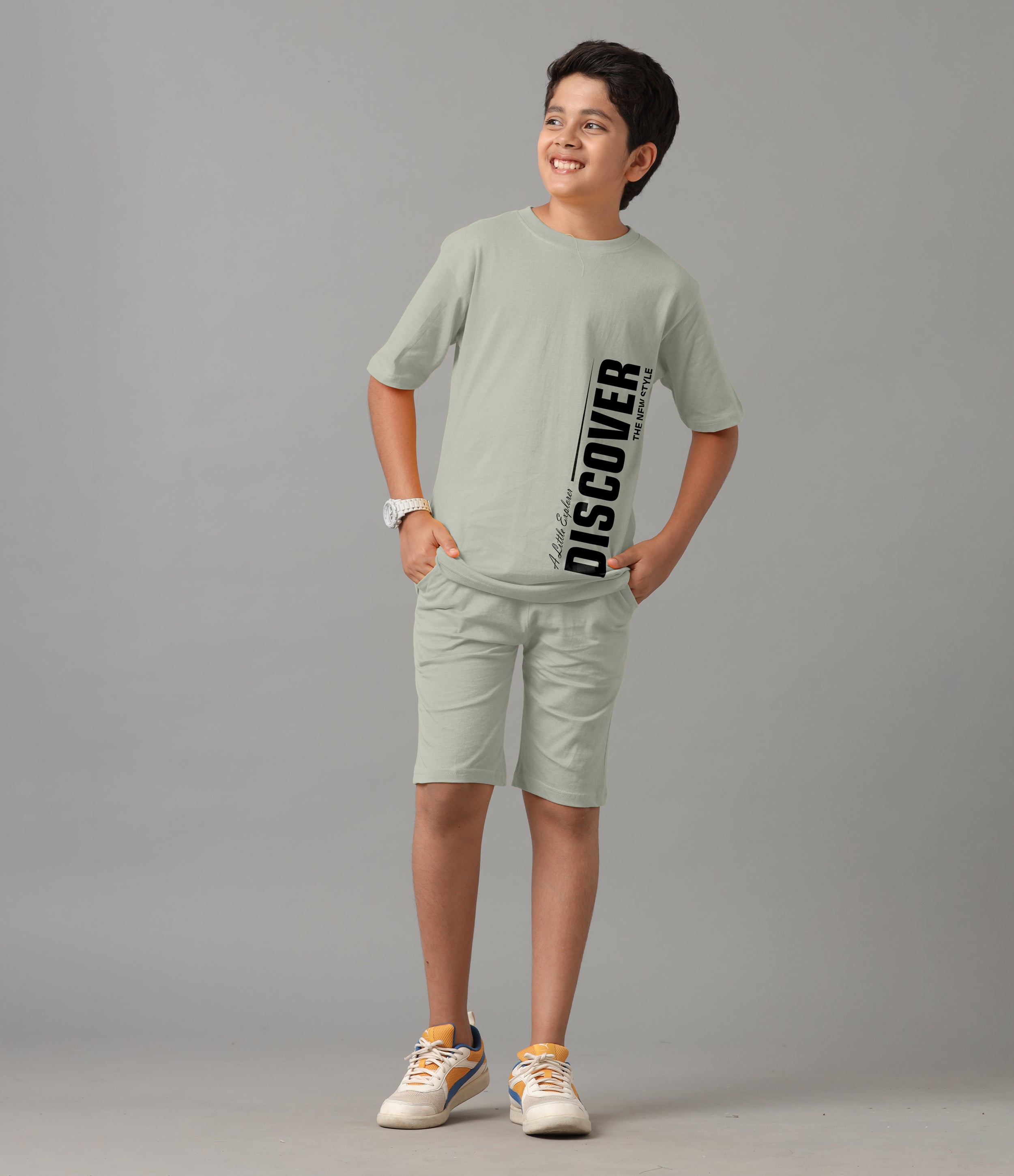 Relaxed Fit Boys Co-ords | Grey